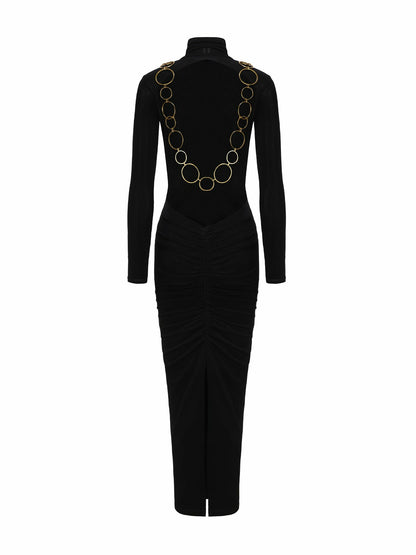 Nana Jacqueline Dina Dress: Black Maxi Dress for Cocktail Party Black