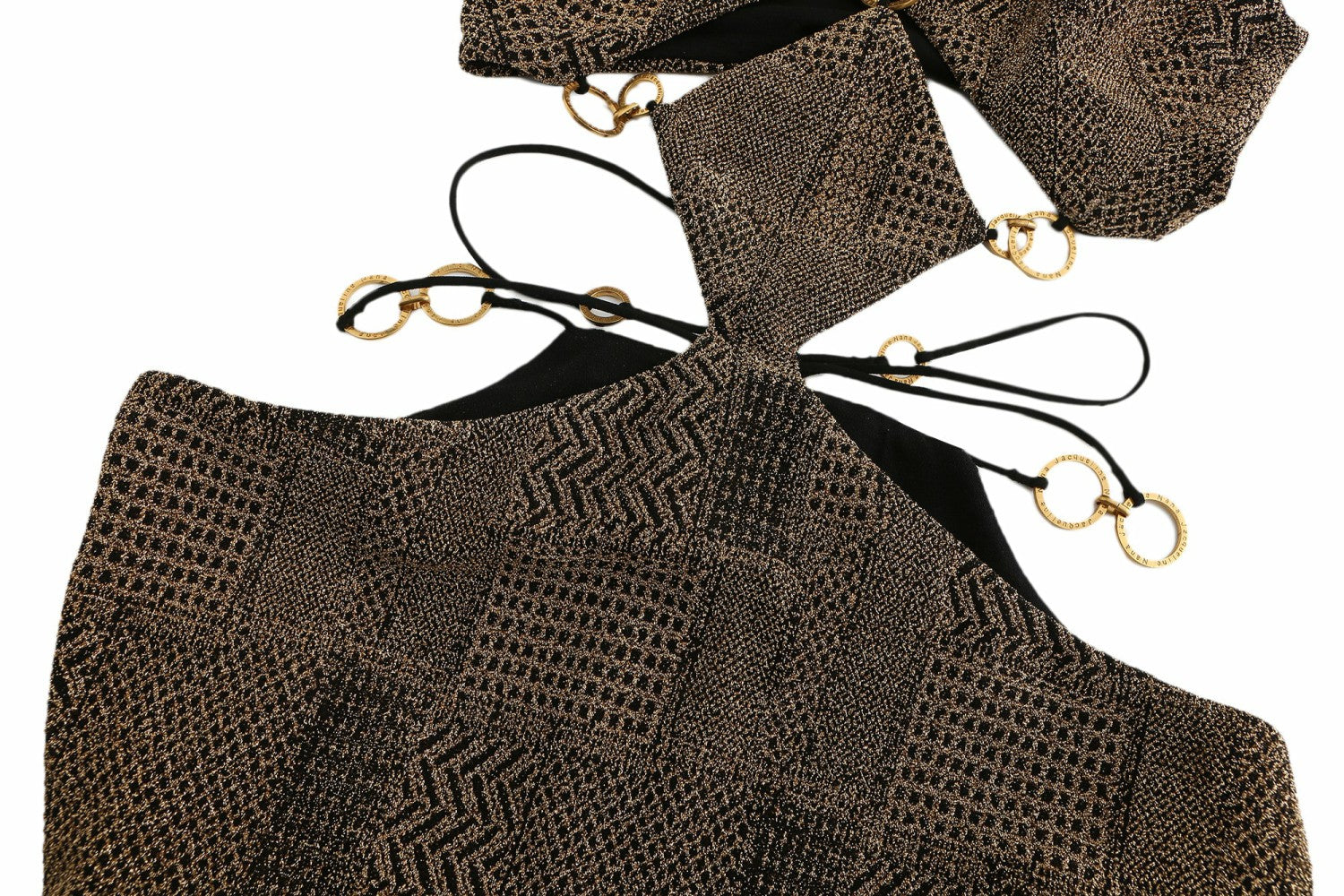 Nana Jacqueline Omaira Dress: Gold Midi Dress for Cocktail Party Gold