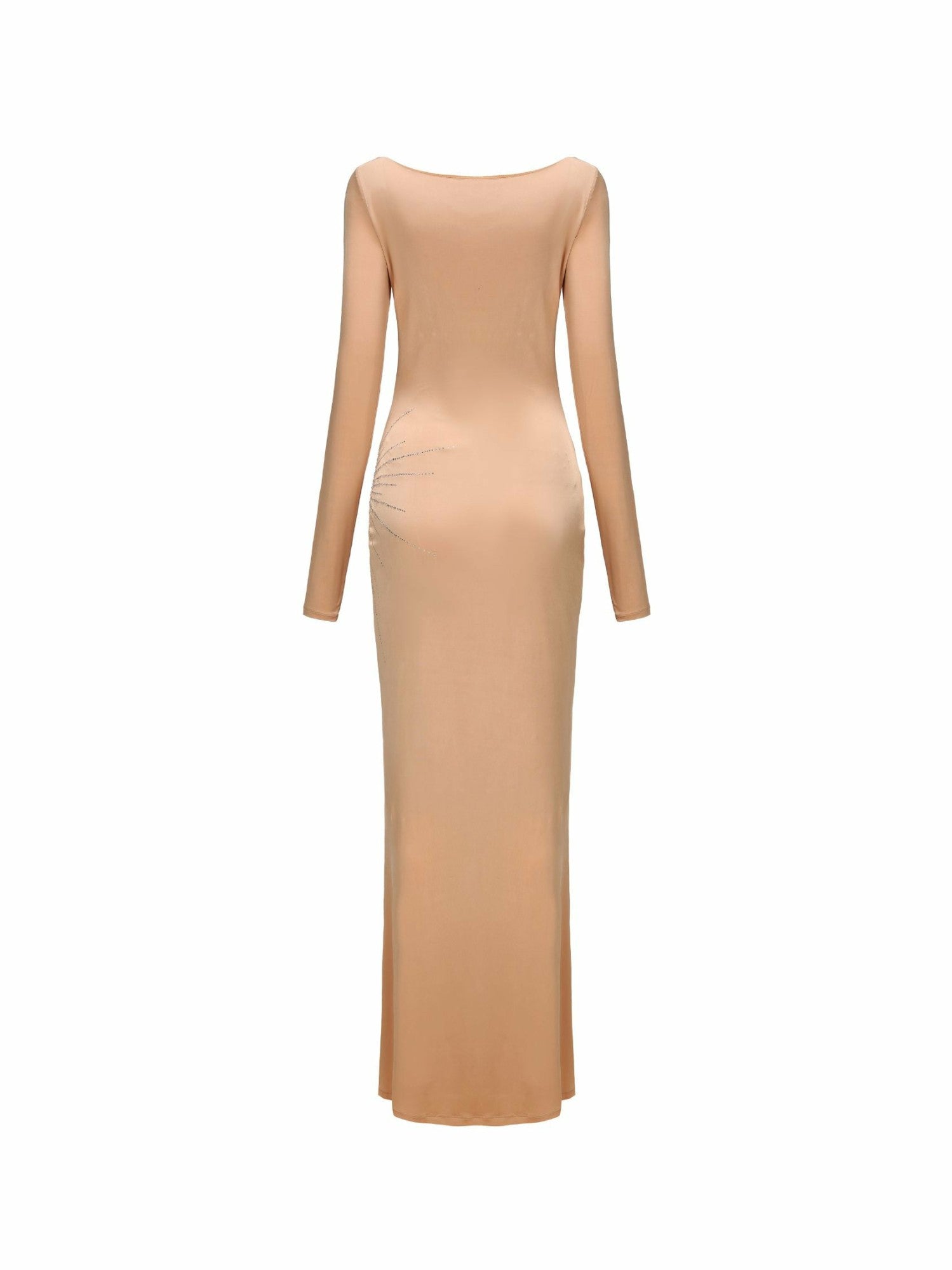 Nana Jacqueline Courtney Dress: Nude Maxi Dress for Formal Wedding Guest Nude