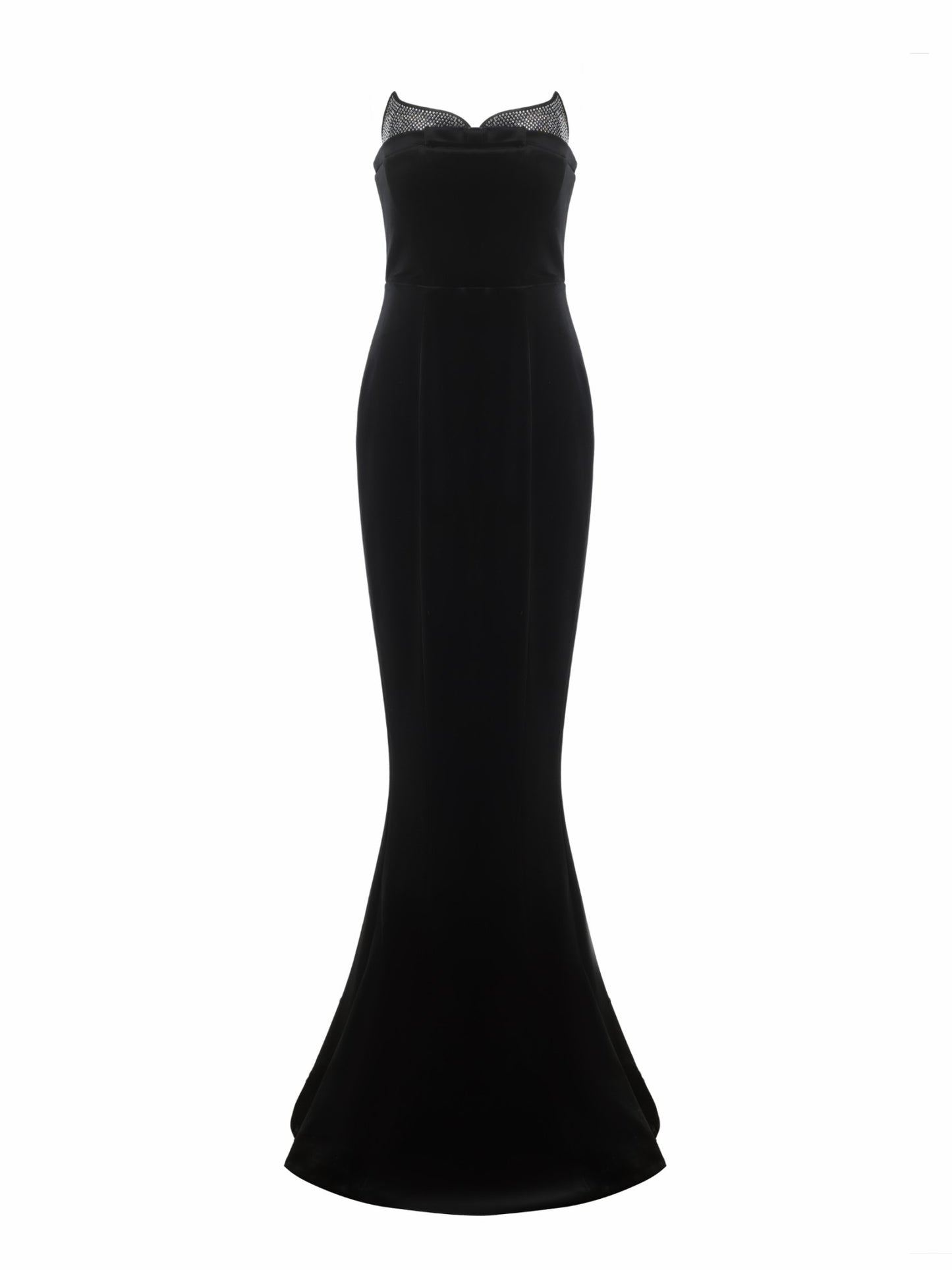 Nana Jacqueline Juliana Velvet Dress: Black Maxi Dress for Formal Event Black