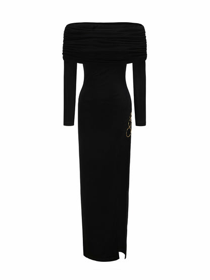 Nana Jacqueline Evianna Dress: Black Maxi Dress for Cocktail Party Black