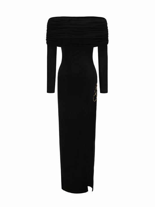 Nana Jacqueline Evianna Dress: Black Maxi Dress for Cocktail Party Black