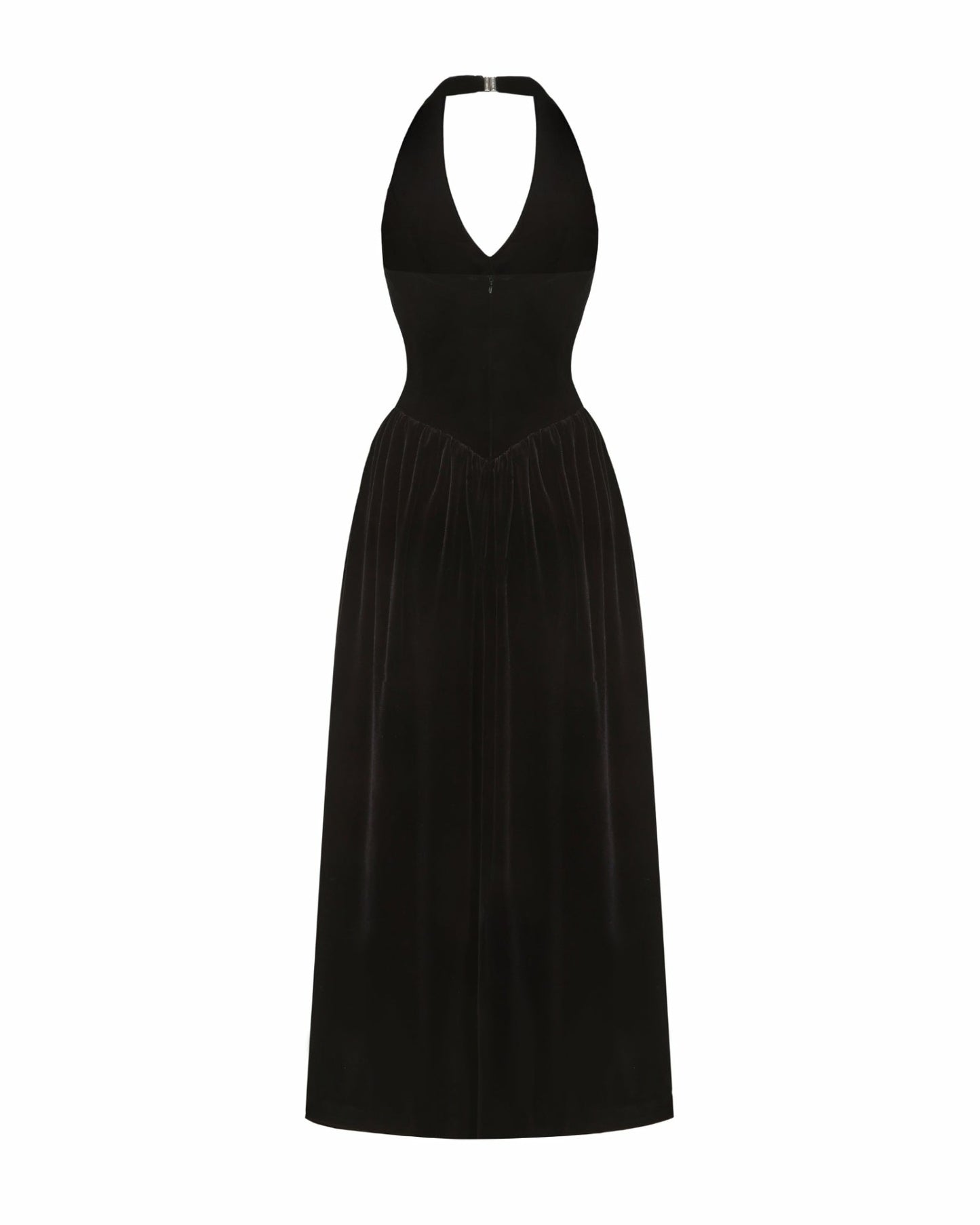 Nana Jacqueline Sabine Velvet Maxi Dress: Black Maxi Dress for Cocktail Party Black