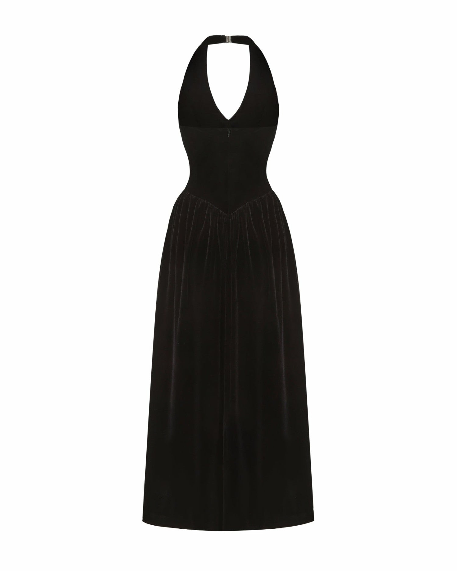 Nana Jacqueline Sabine Velvet Maxi Dress: Black Maxi Dress for Cocktail Party Black