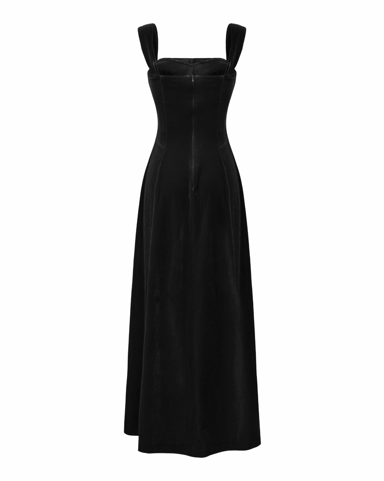 Nana Jacqueline Belle Velvet Maxi Dress: Black Maxi Dress for Cocktail Party Black
