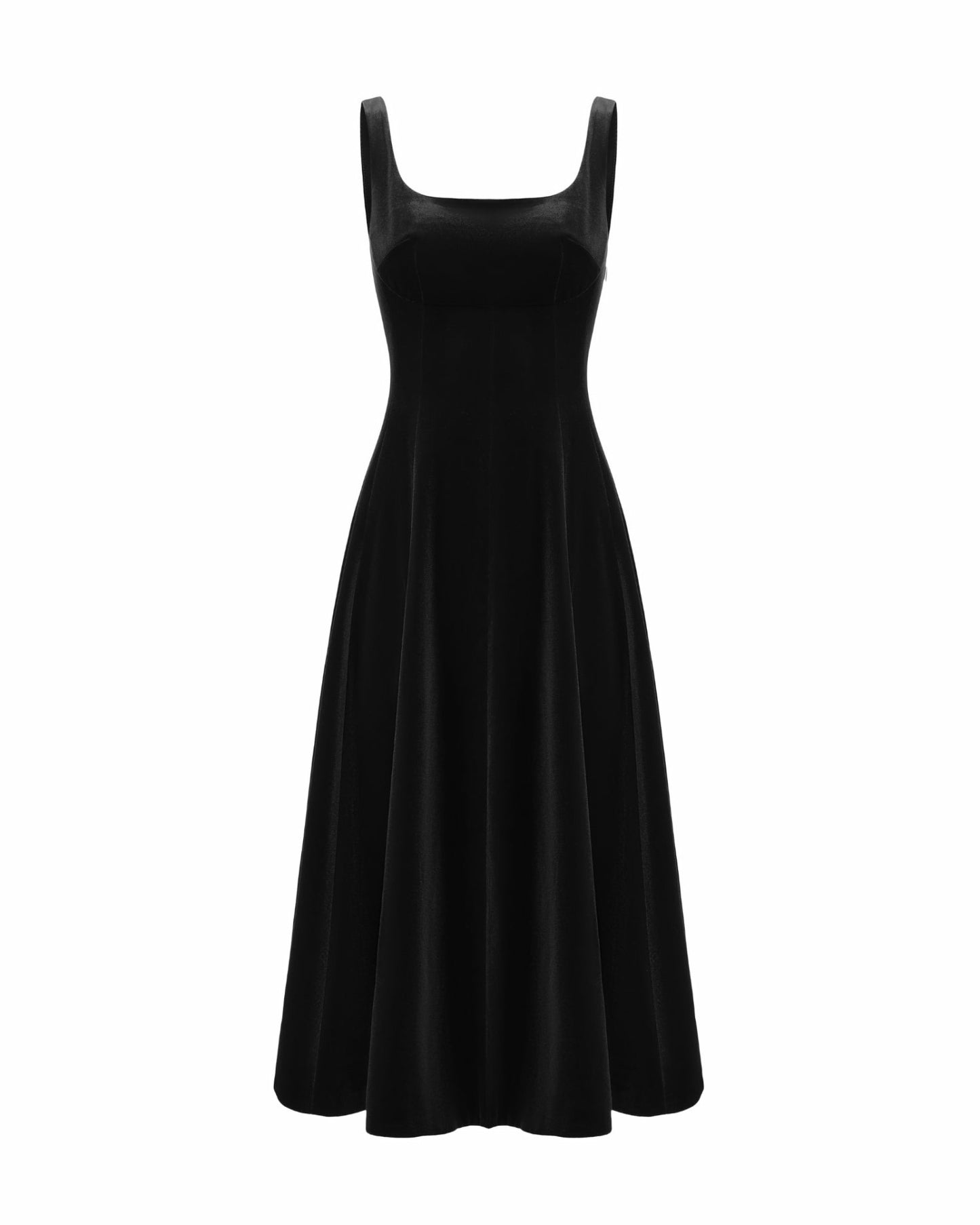 Nana Jacqueline Eleanora Velvet Maxi Dress: Black Maxi Dress for Cocktail Party Black