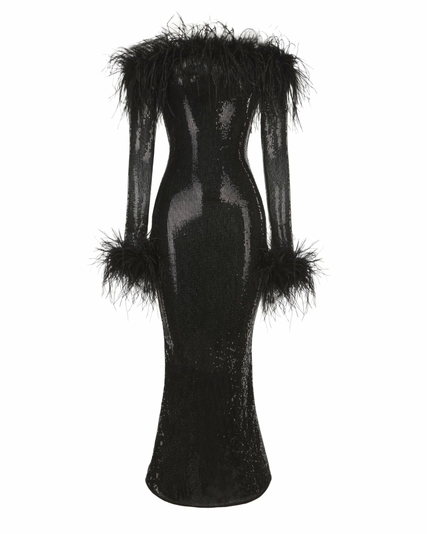 Nana Jacqueline Neva Sequin Maxi Dress: Black Maxi Dress for Cocktail Party Black