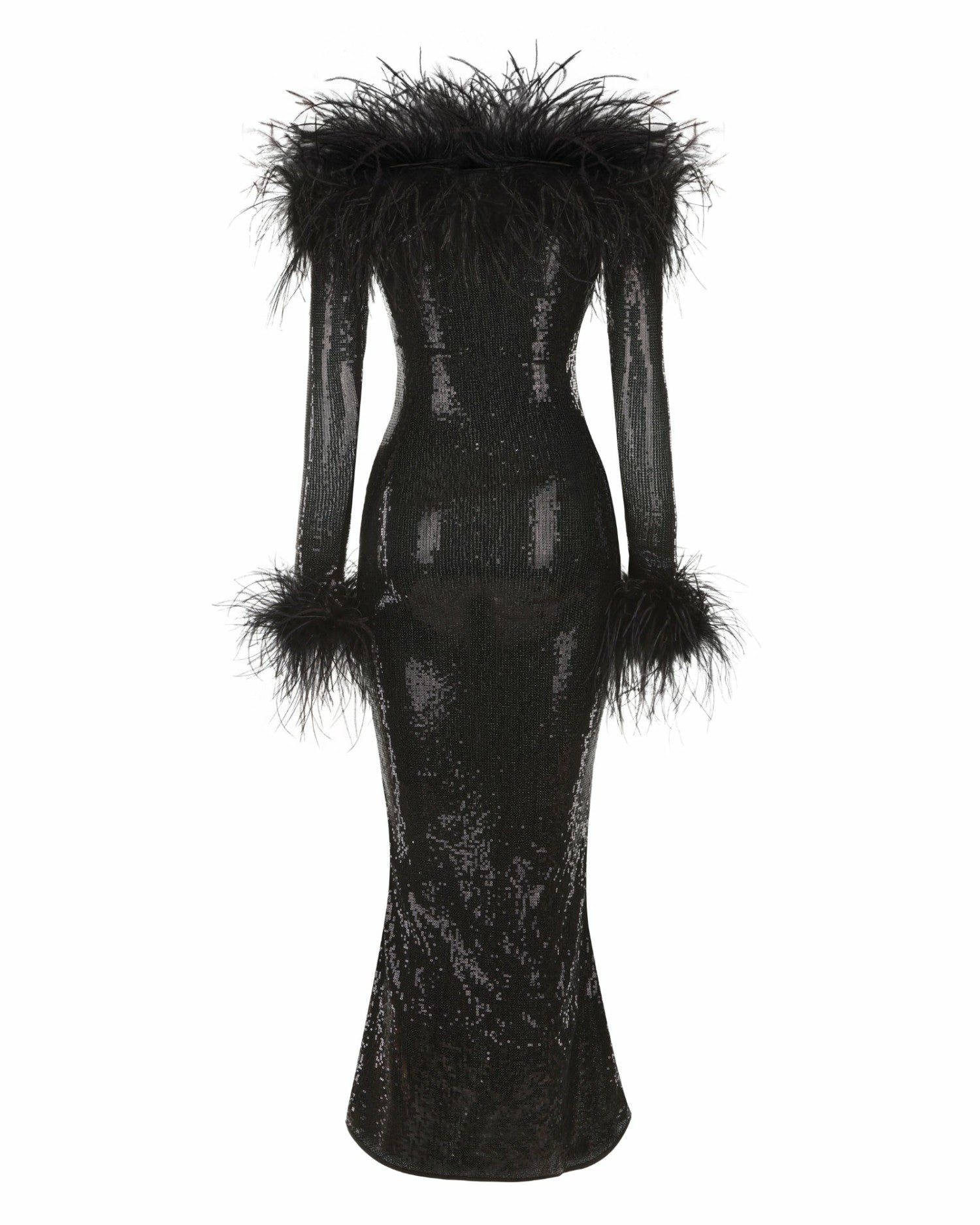 Nana Jacqueline Neva Sequin Maxi Dress: Black Maxi Dress for Cocktail Party Black