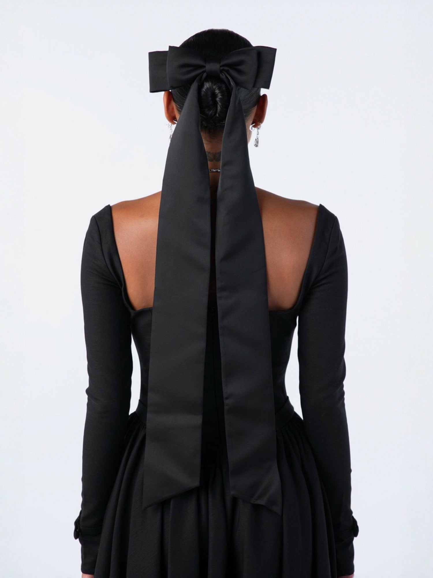 Nana Jacqueline Bernadette Dress: Black Midi Dress for Cocktail Party Black
