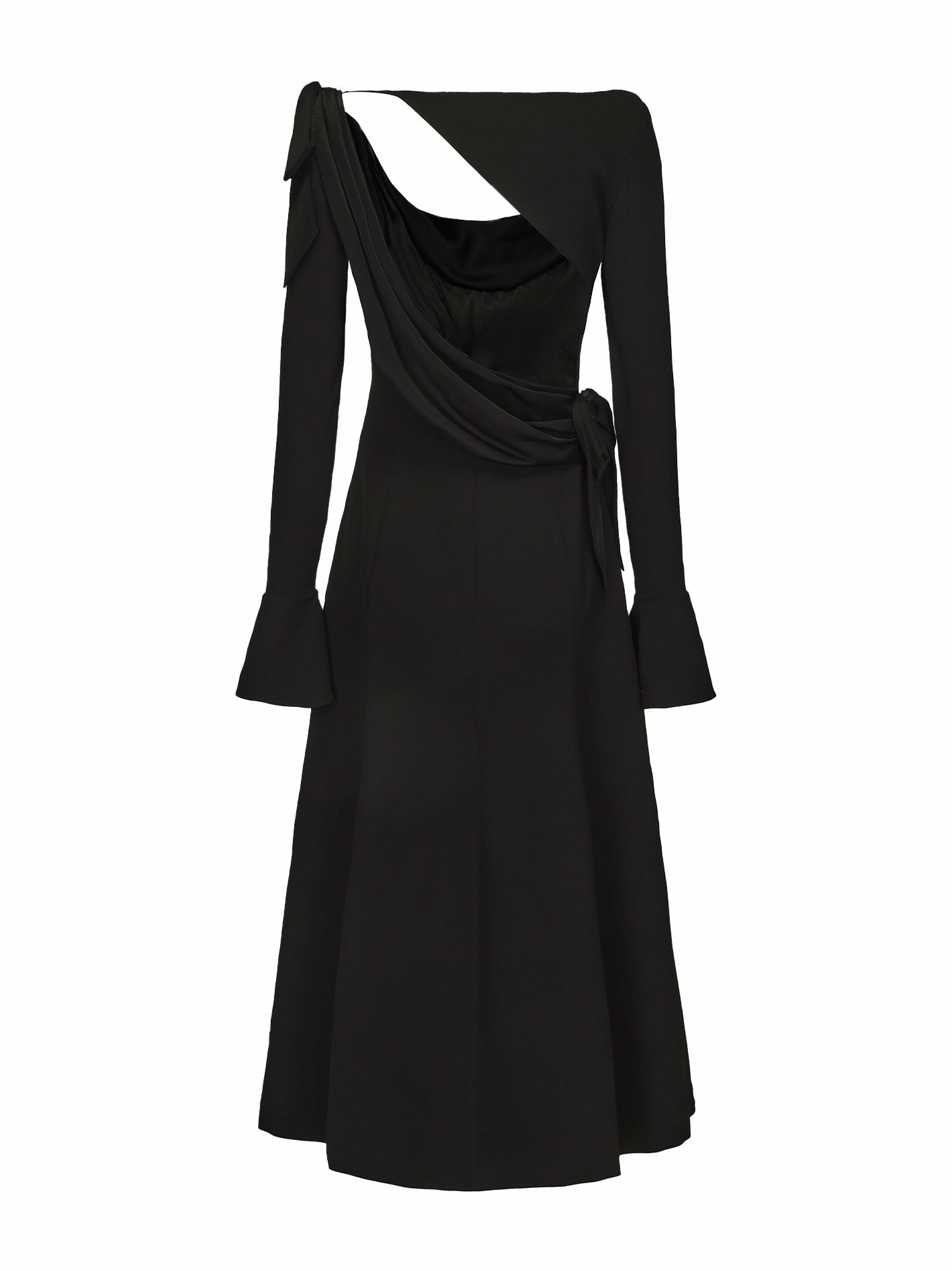 Nana Jacqueline Giselle Dress: Black Midi Dress for Cocktail Party Black