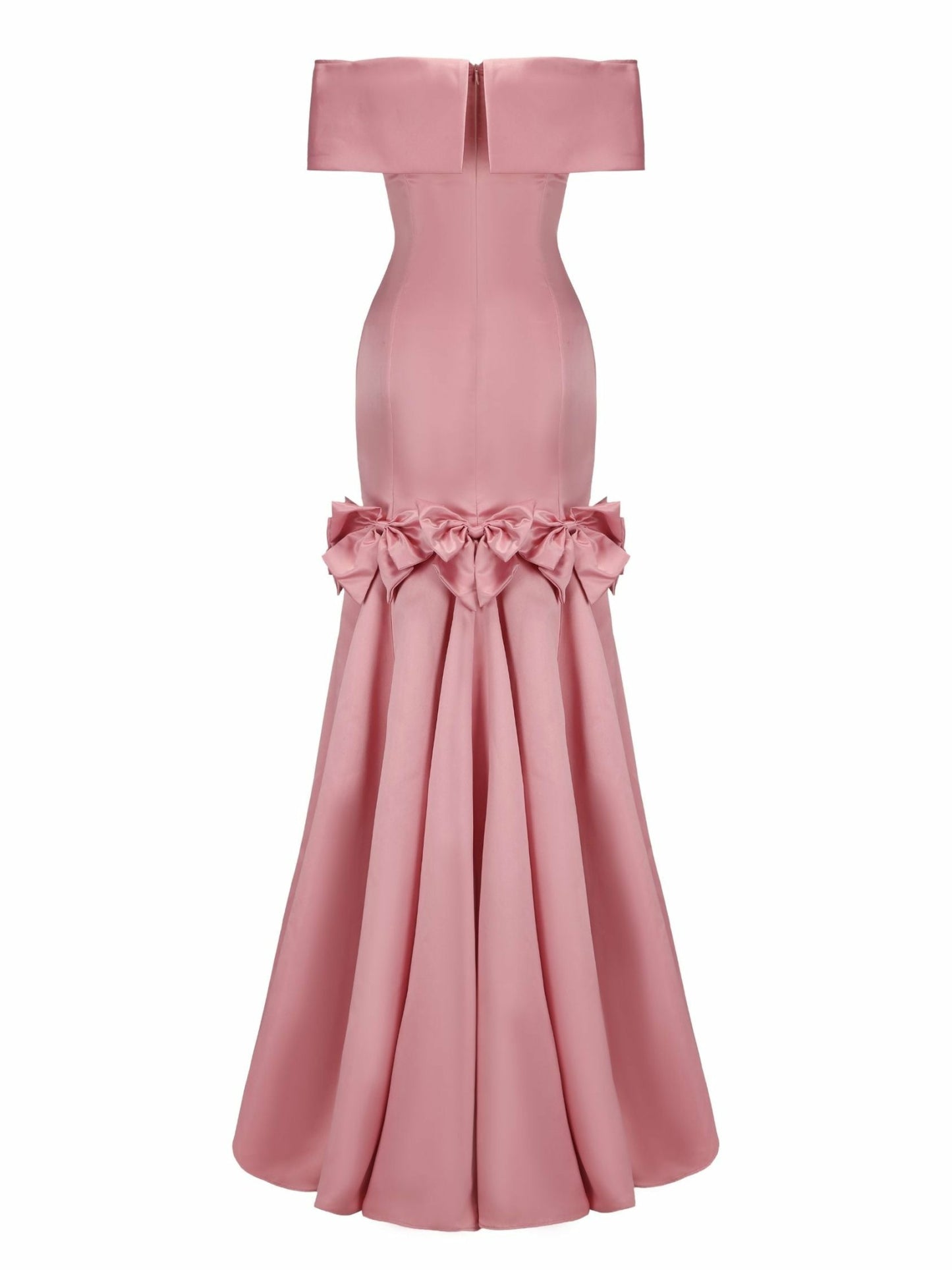 Nana Jacqueline Madeline Bow Dress: Pink Gown for Formal Wedding Guest Pink