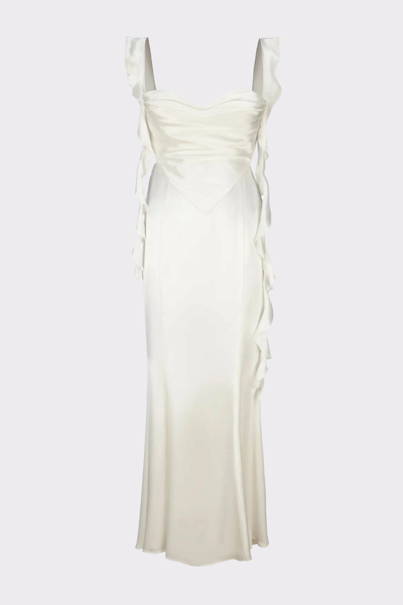 Nana Jacqueline Caroline Dress: White Maxi Dress for Rehearsal Dinner White