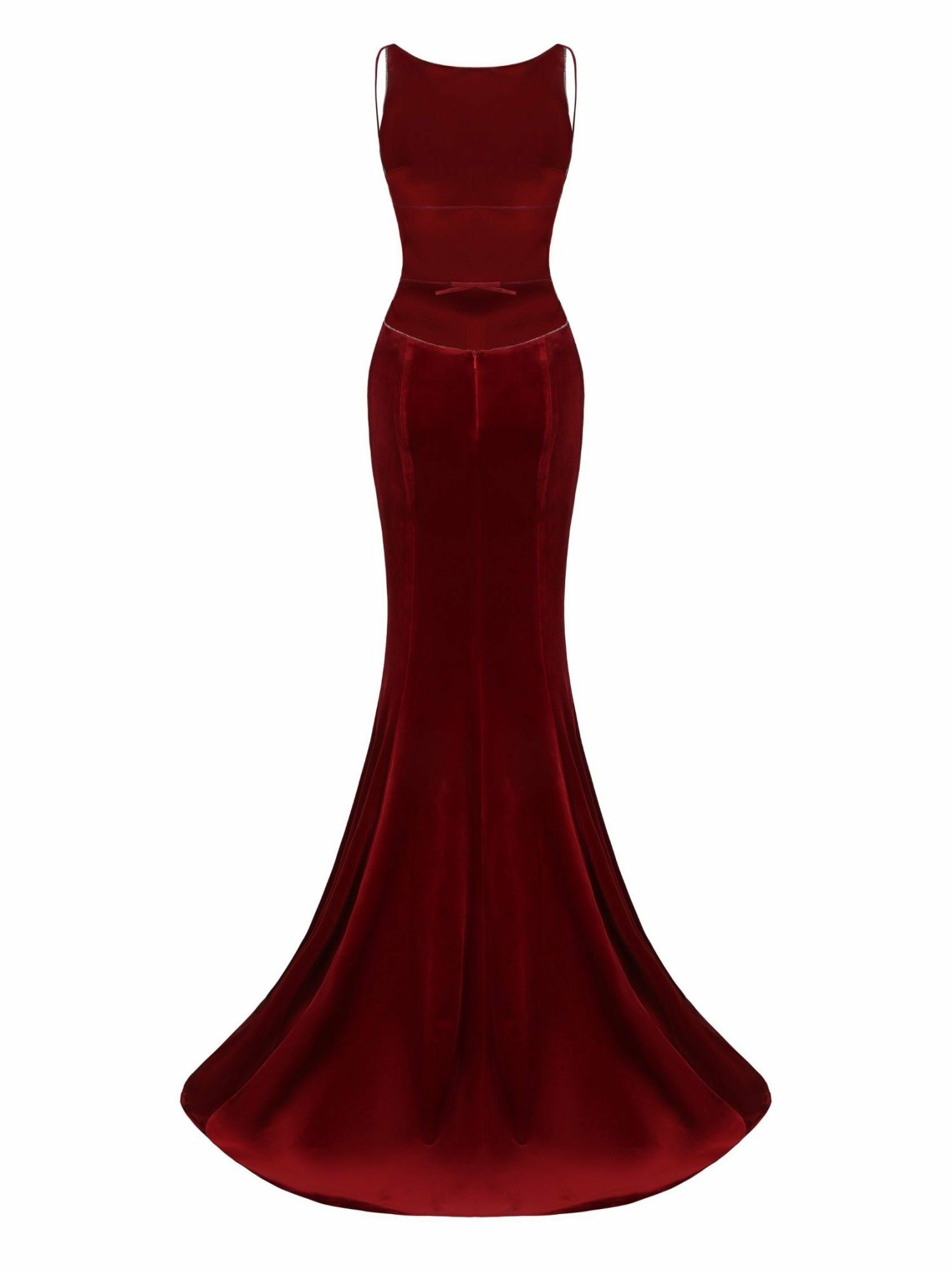 Nana Jacqueline Pauline Velvet Dress: Red Maxi Dress for Formal Wedding Guest Red