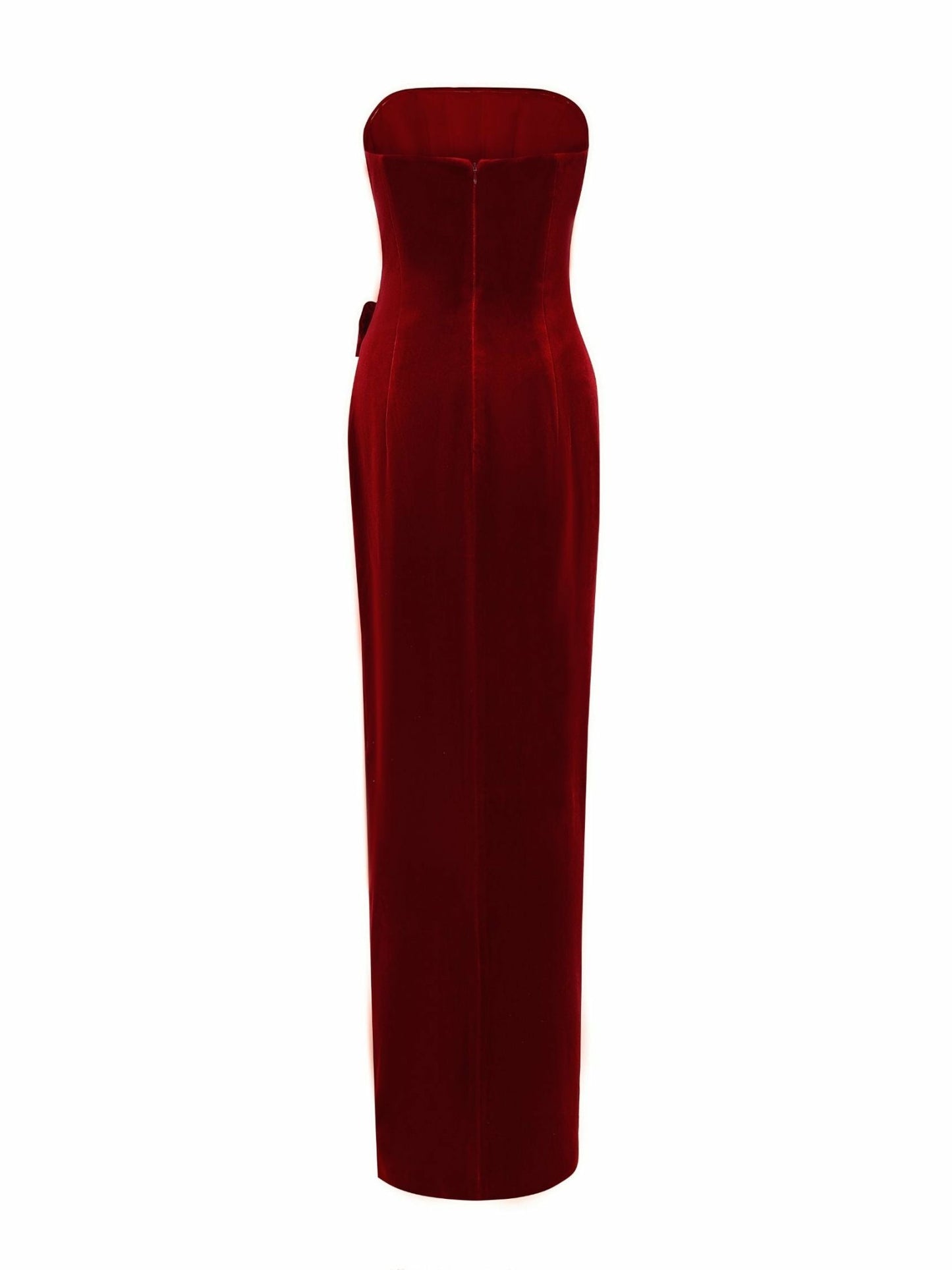 Nana Jacqueline Emma Velvet Dress: Red Maxi Dress for Cocktail Party Red