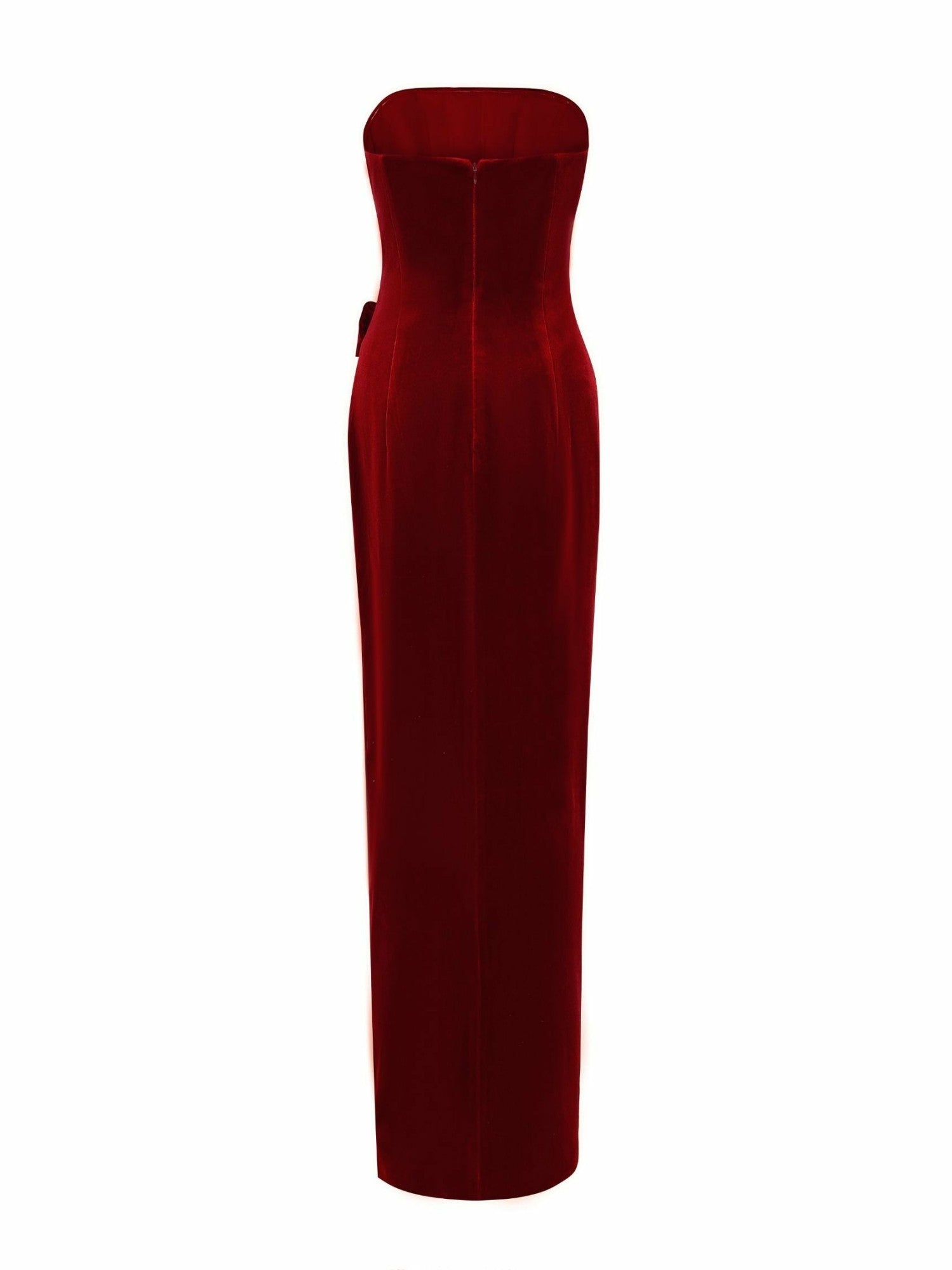 Nana Jacqueline Emma Velvet Dress: Red Maxi Dress for Cocktail Party Red