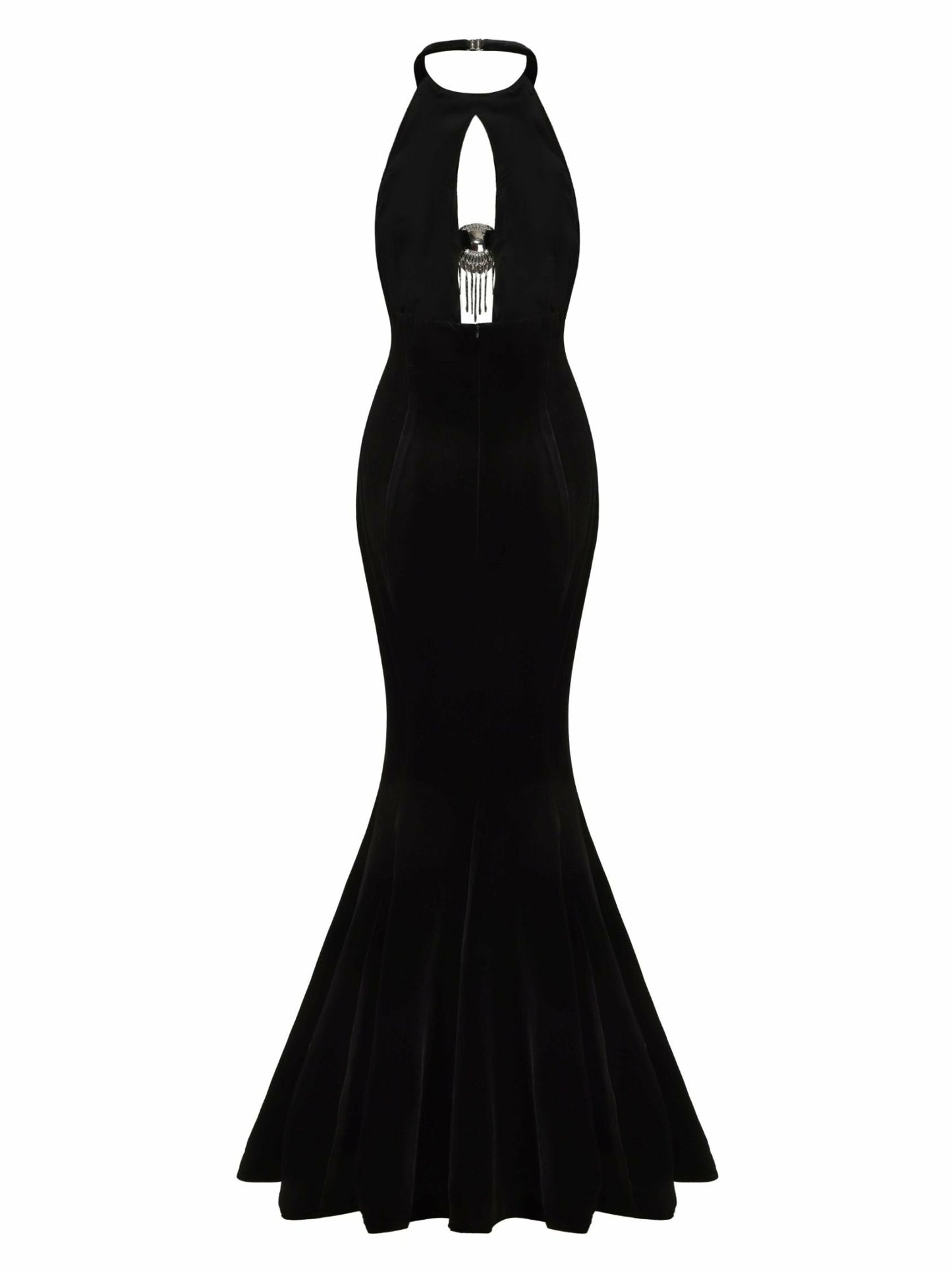 Nana Jacqueline Liliane Velvet Dress: Black Maxi Dress for Formal Event Black