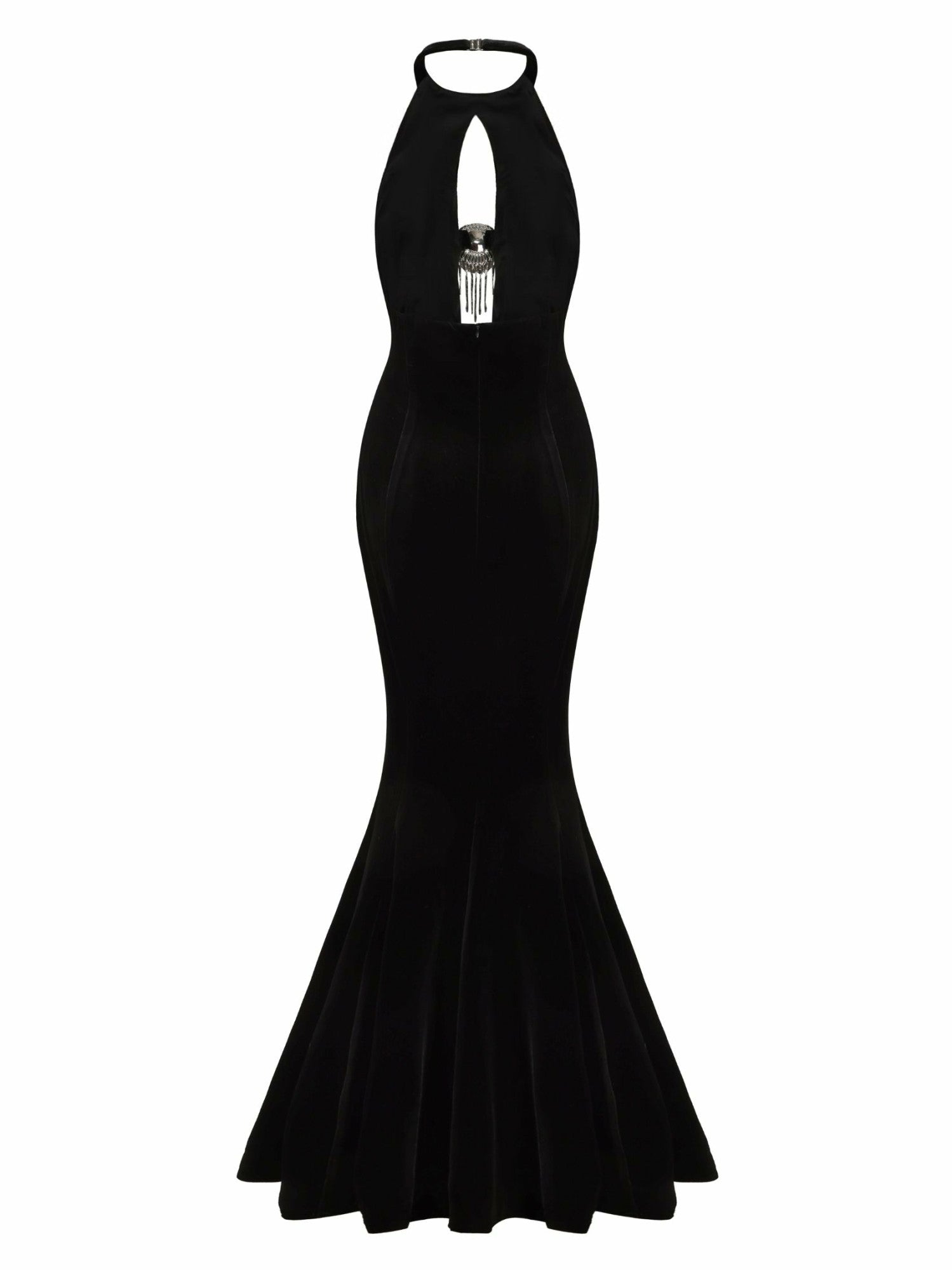 Nana Jacqueline Liliane Velvet Dress: Black Maxi Dress for Formal Event Black