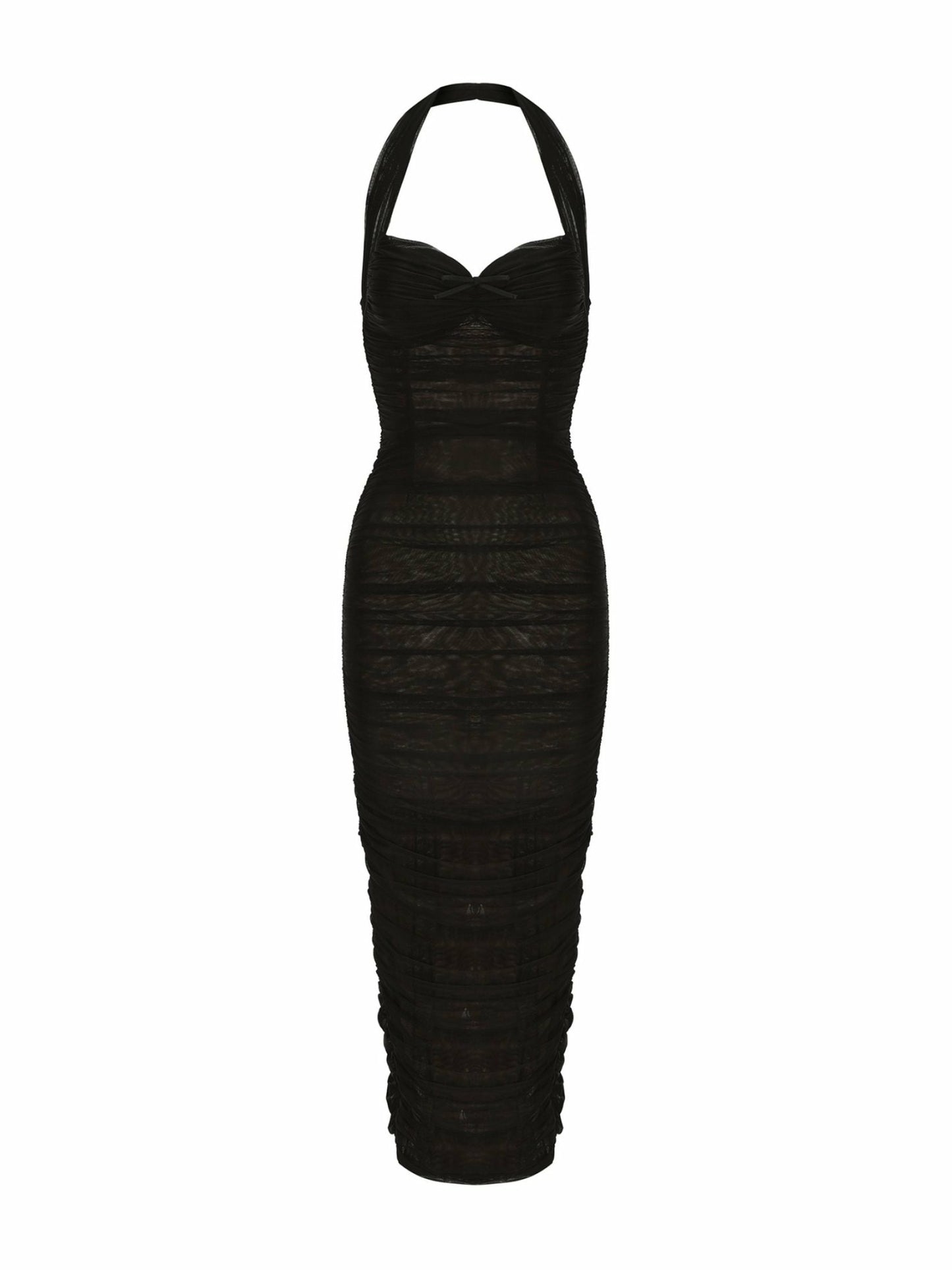 Nana Jacqueline Francesca Dress: Black Midi Dress for Cocktail Party Black