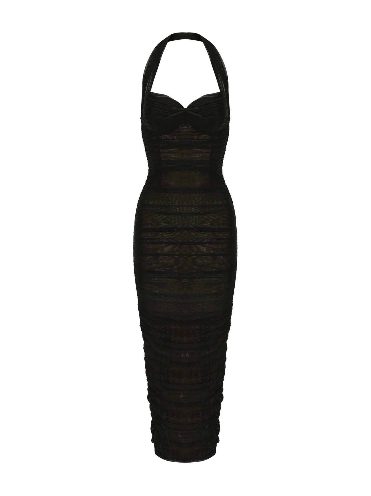 Nana Jacqueline Francesca Dress: Black Midi Dress for Cocktail Party Black