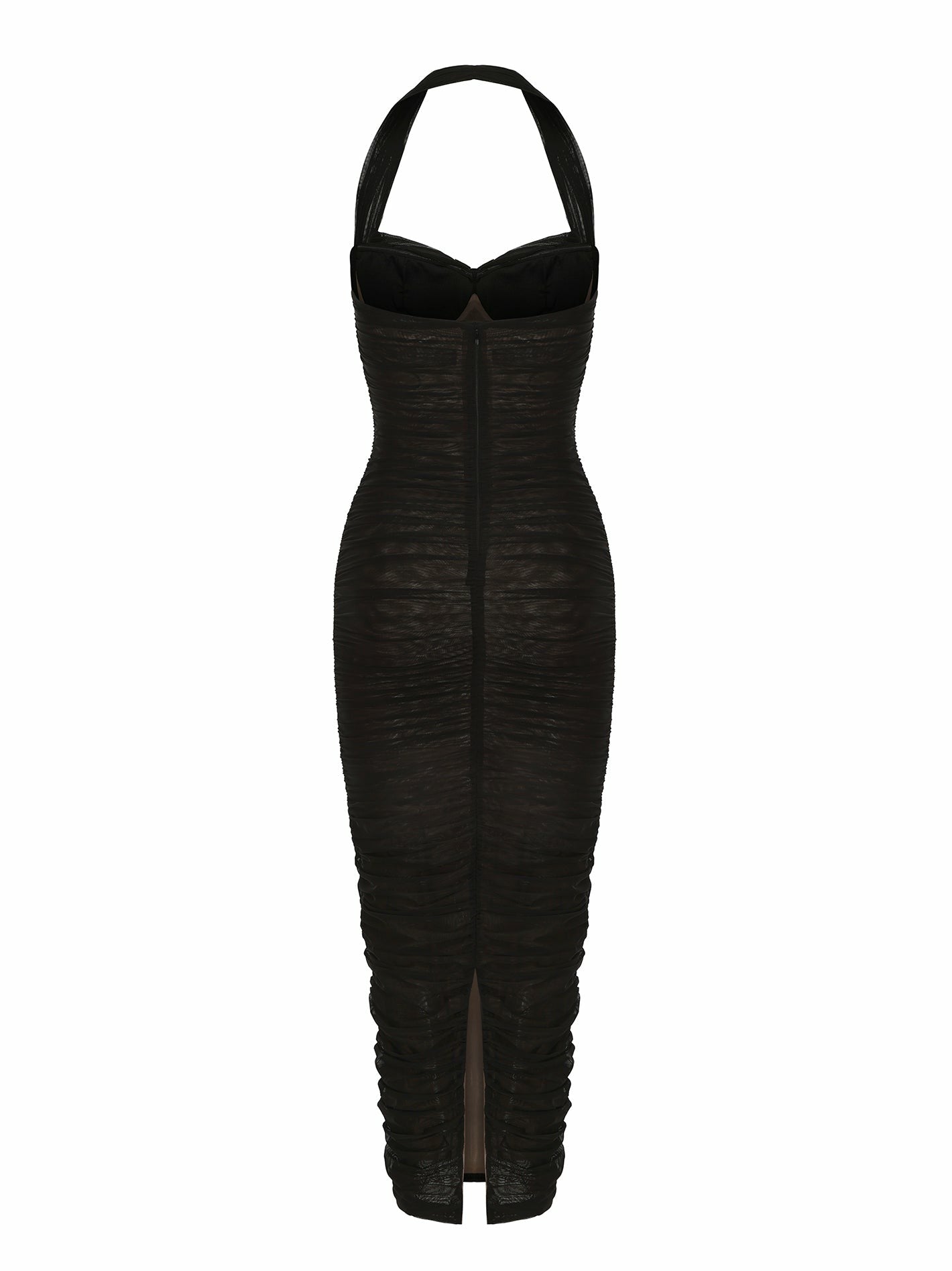 Nana Jacqueline Francesca Dress: Black Midi Dress for Cocktail Party Black