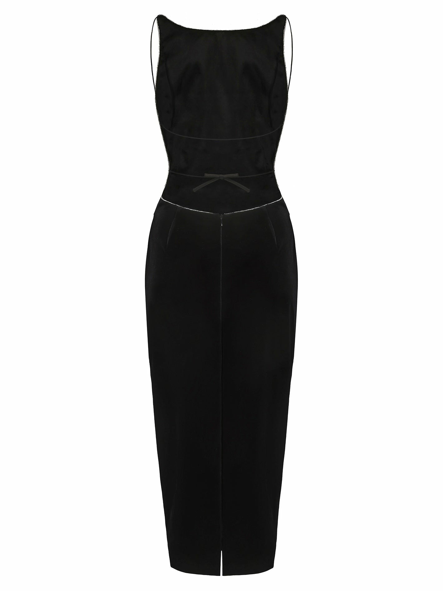 Nana Jacqueline Cristina Dress: Black Midi Dress for Cocktail Party Black