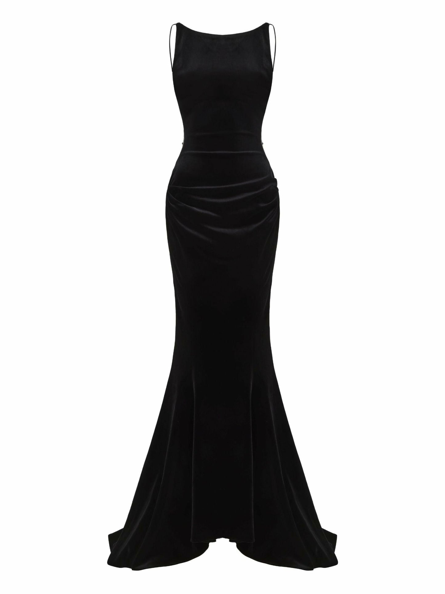 Nana Jacqueline Pauline Velvet Dress: Black Maxi Dress for Formal Events Black