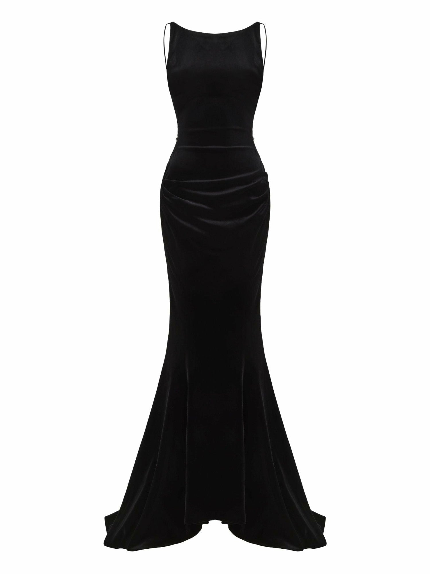 Nana Jacqueline Pauline Velvet Dress: Black Maxi Dress for Formal Events Black