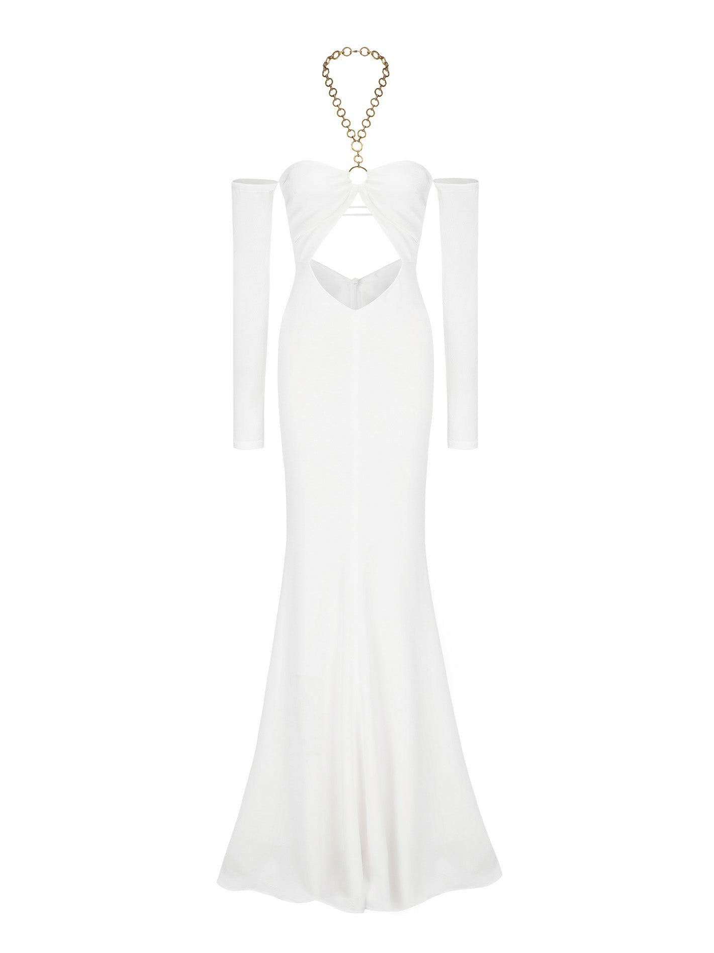 Nana Jacqueline Aviana Dress: White Maxi Dress for Wedding After-Party White