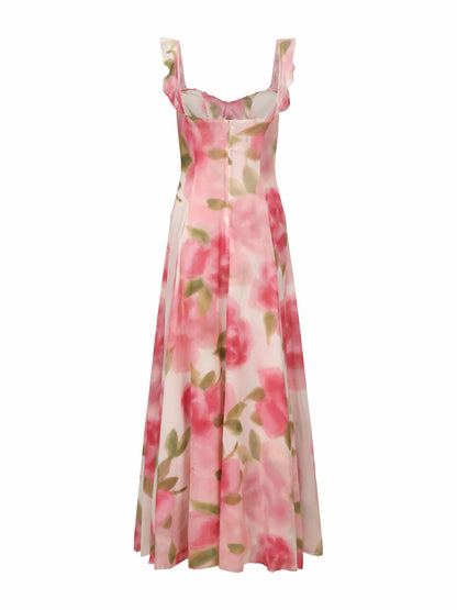 Nana Jacqueline Evie Dress: Pink Maxi Dress for Garden Wedding Guest Pink