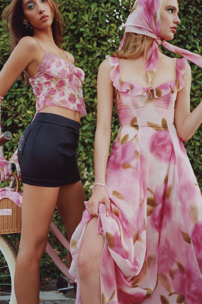 Nana Jacqueline Evie Dress: Pink Maxi Dress for Garden Wedding Guest Pink