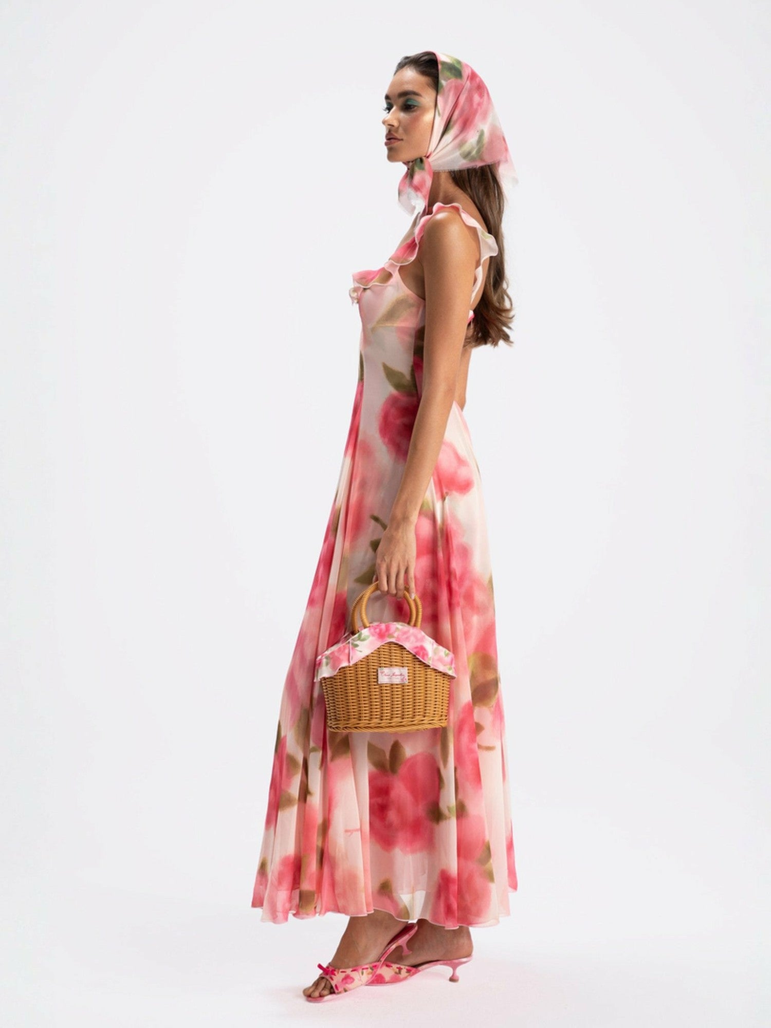 Nana Jacqueline Evie Dress: Pink Maxi Dress for Garden Wedding Guest Pink