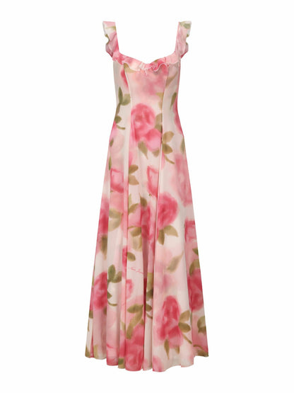 Nana Jacqueline Evie Dress: Pink Maxi Dress for Garden Wedding Guest Pink