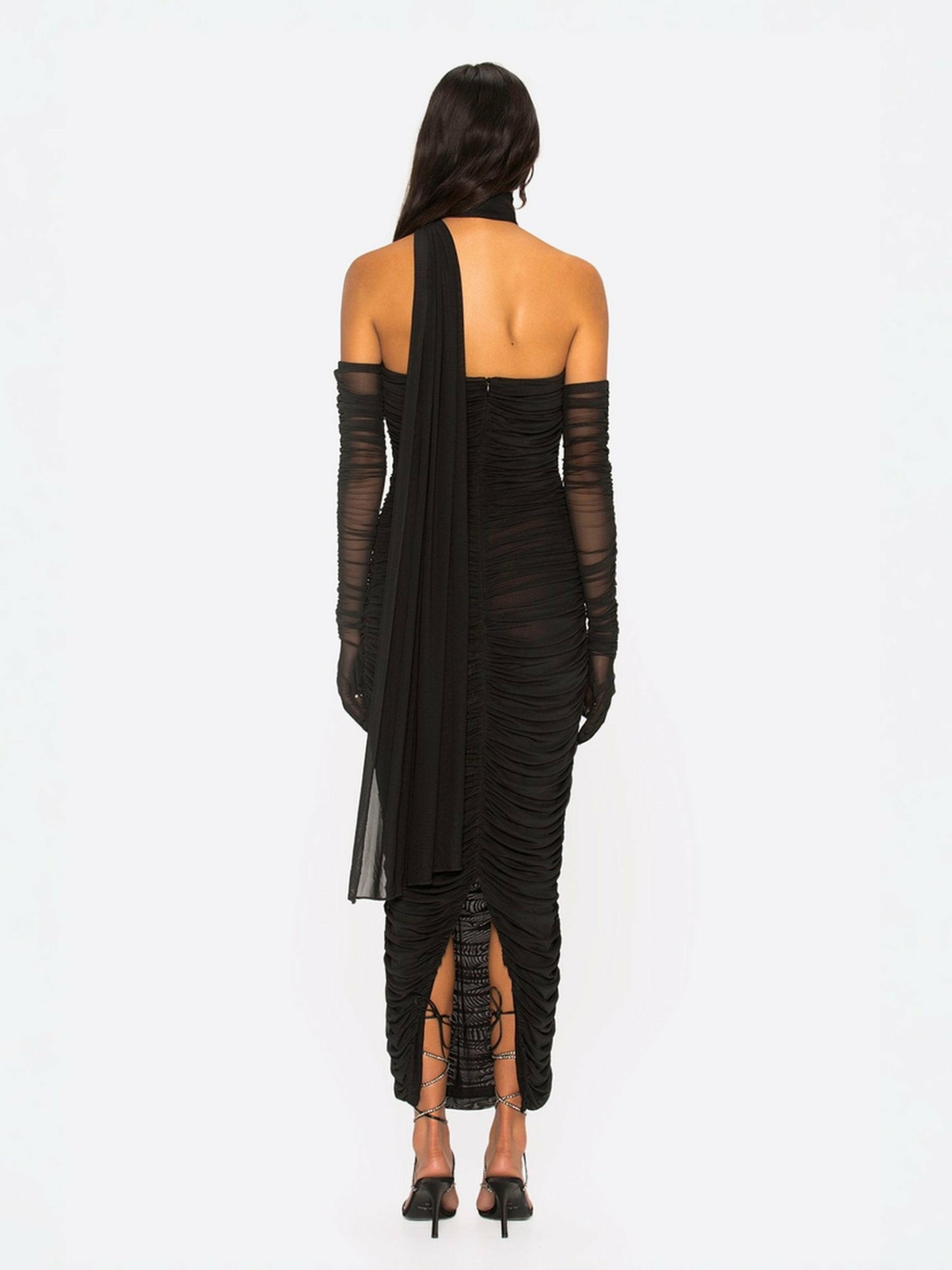 Nana Jacqueline Gia Dress: Black Maxi Dress for Formal Wedding Guest Black