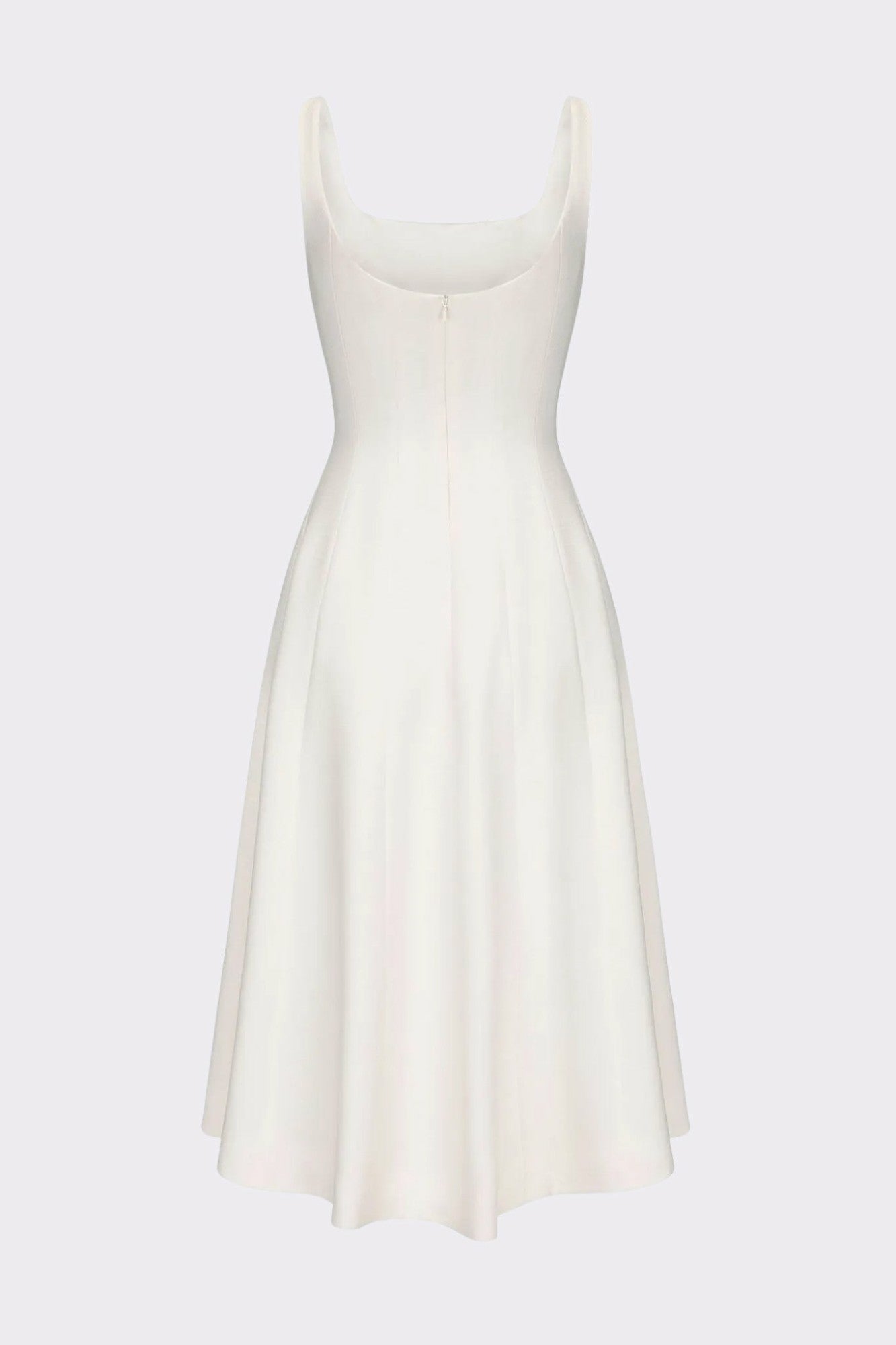 Nana Jacqueline Josephine Dress: White Midi Dress for Bridal Shower White