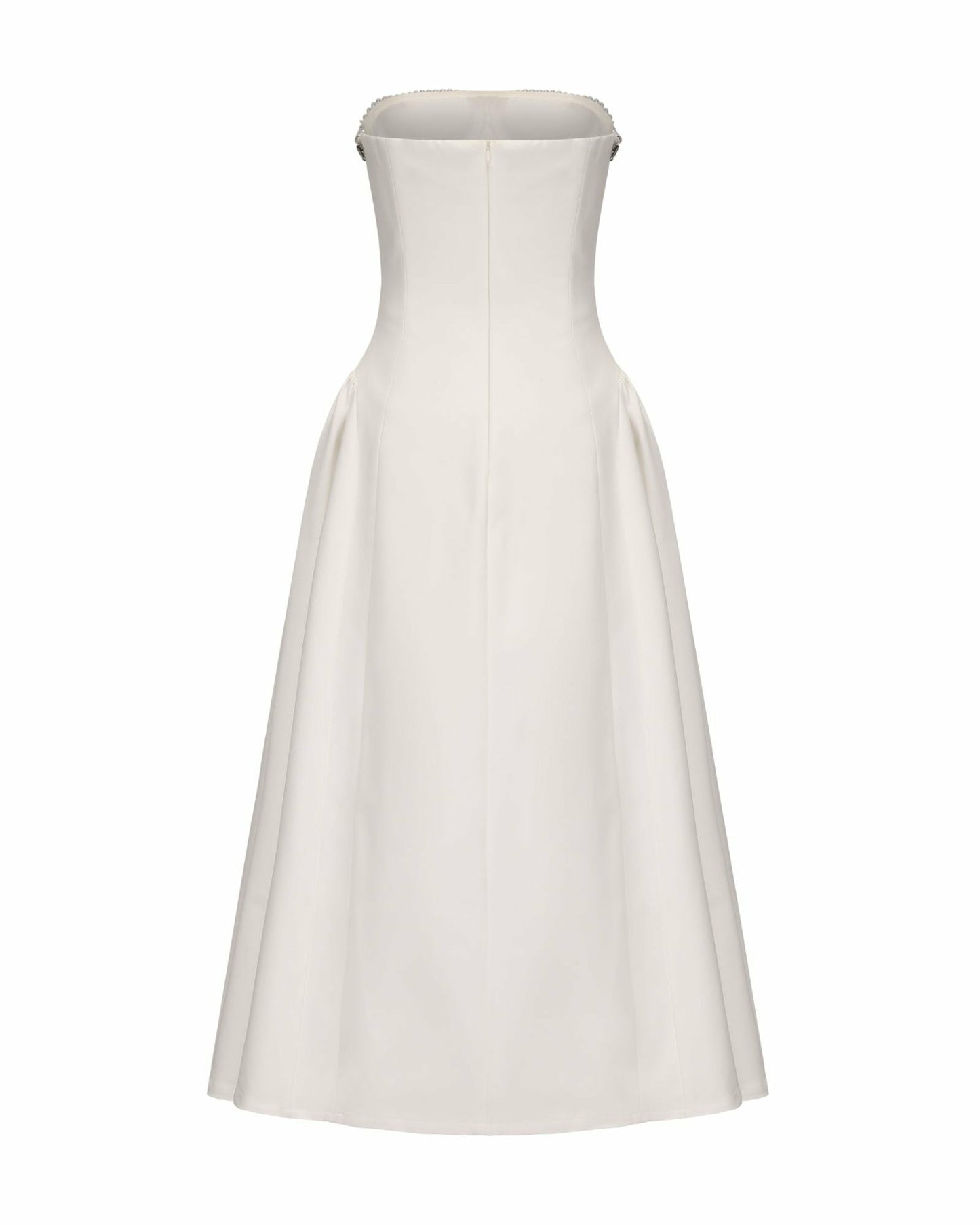 Nana Jacqueline Nicolette Dress: White Midi Dress for Bridal Shower White