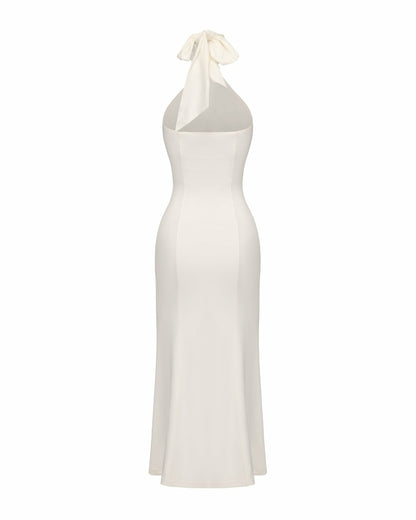 Nana Jacqueline Eliana Dress: White Midi Dress for Rehearsal Dinner White