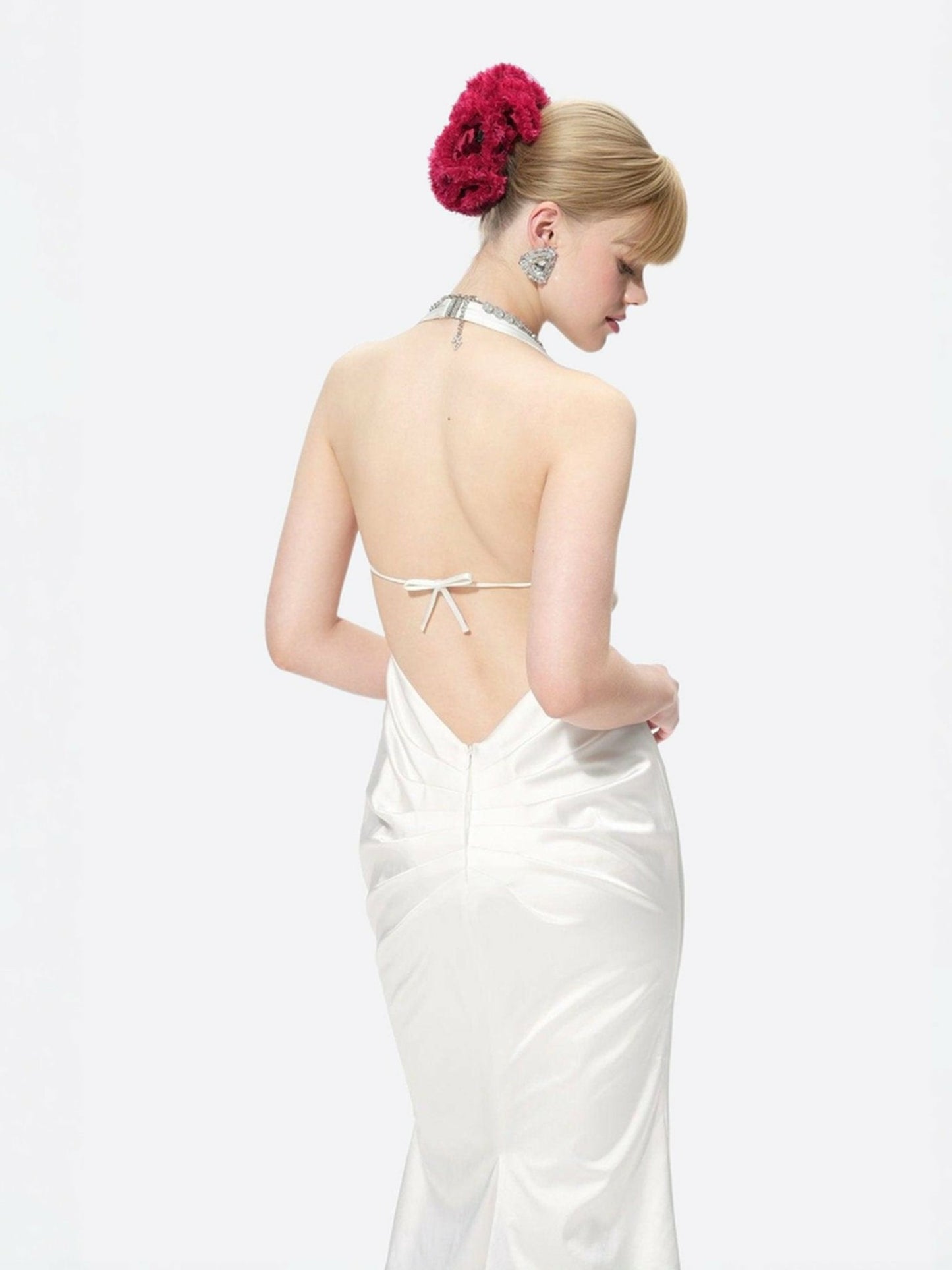 Nana Jacqueline Fiona Dress: White Midi Dress for Bridal Shower White