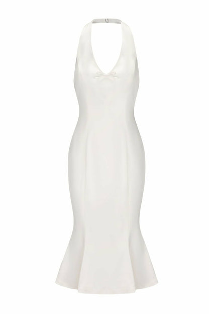 Nana Jacqueline Fiona Dress: White Midi Dress for Bridal Shower White