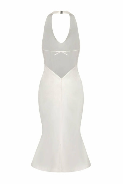 Nana Jacqueline Fiona Dress: White Midi Dress for Bridal Shower White