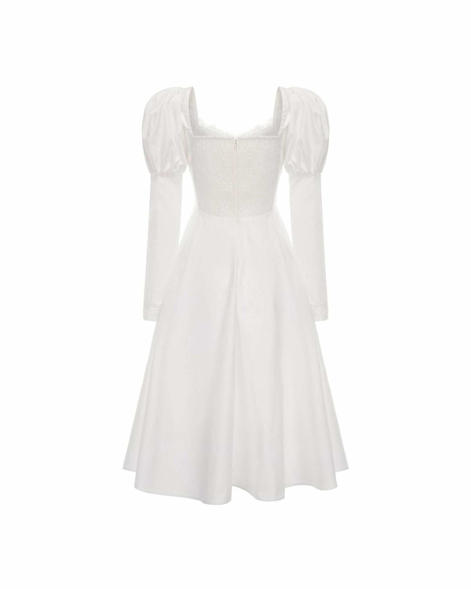 Nana Jacqueline Livia Dress: White Midi Dress for Bridal Shower White