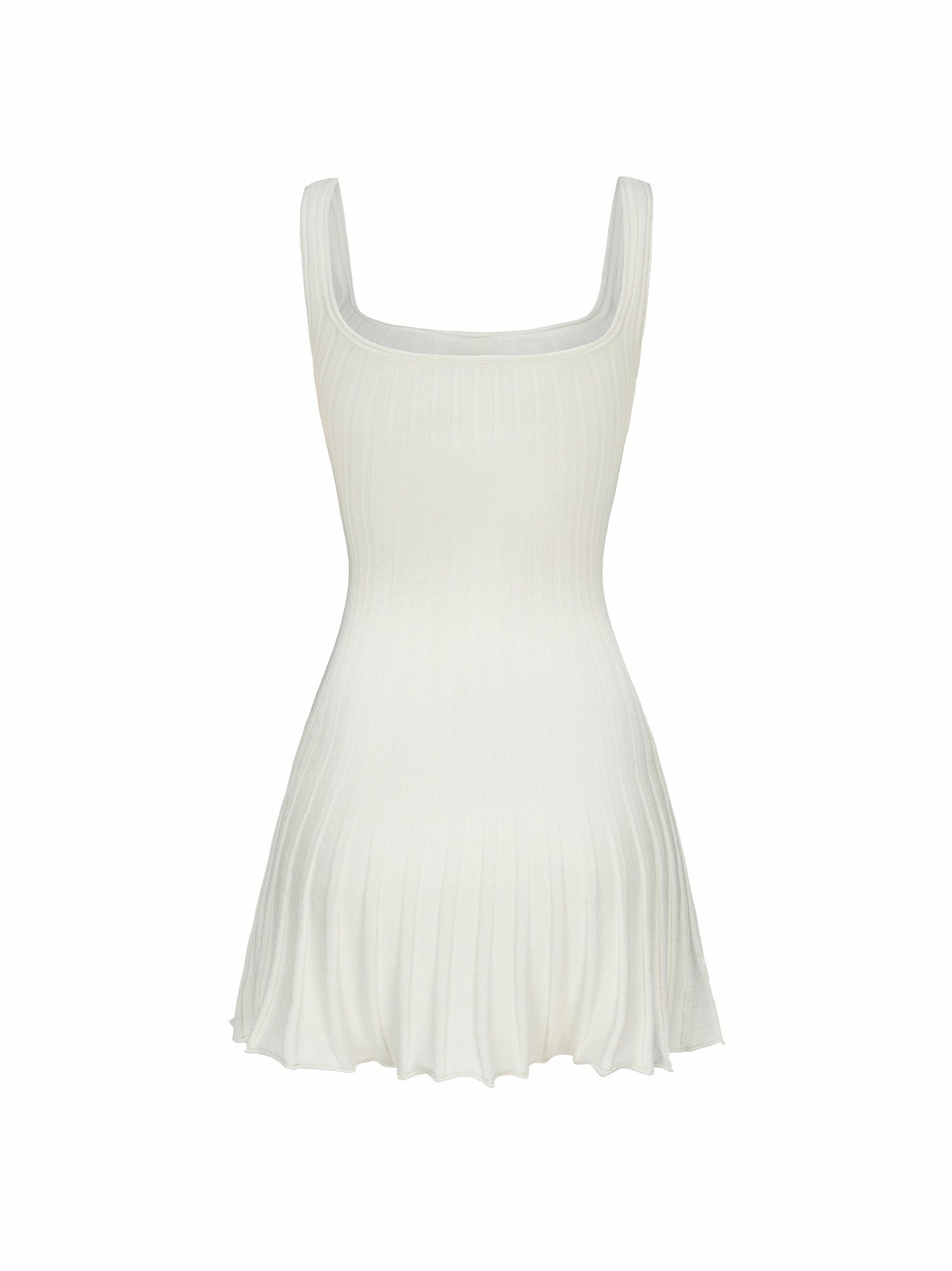 Nana Jacqueline Janelle Knit Dress: White Mini Dress for Bridal Shower White