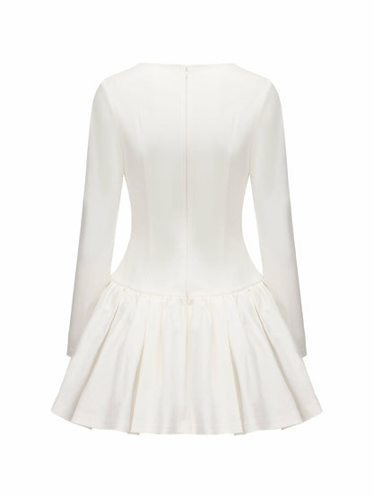 Nana Jacqueline Audrina Dress: White Mini Dress for Bridal Shower White