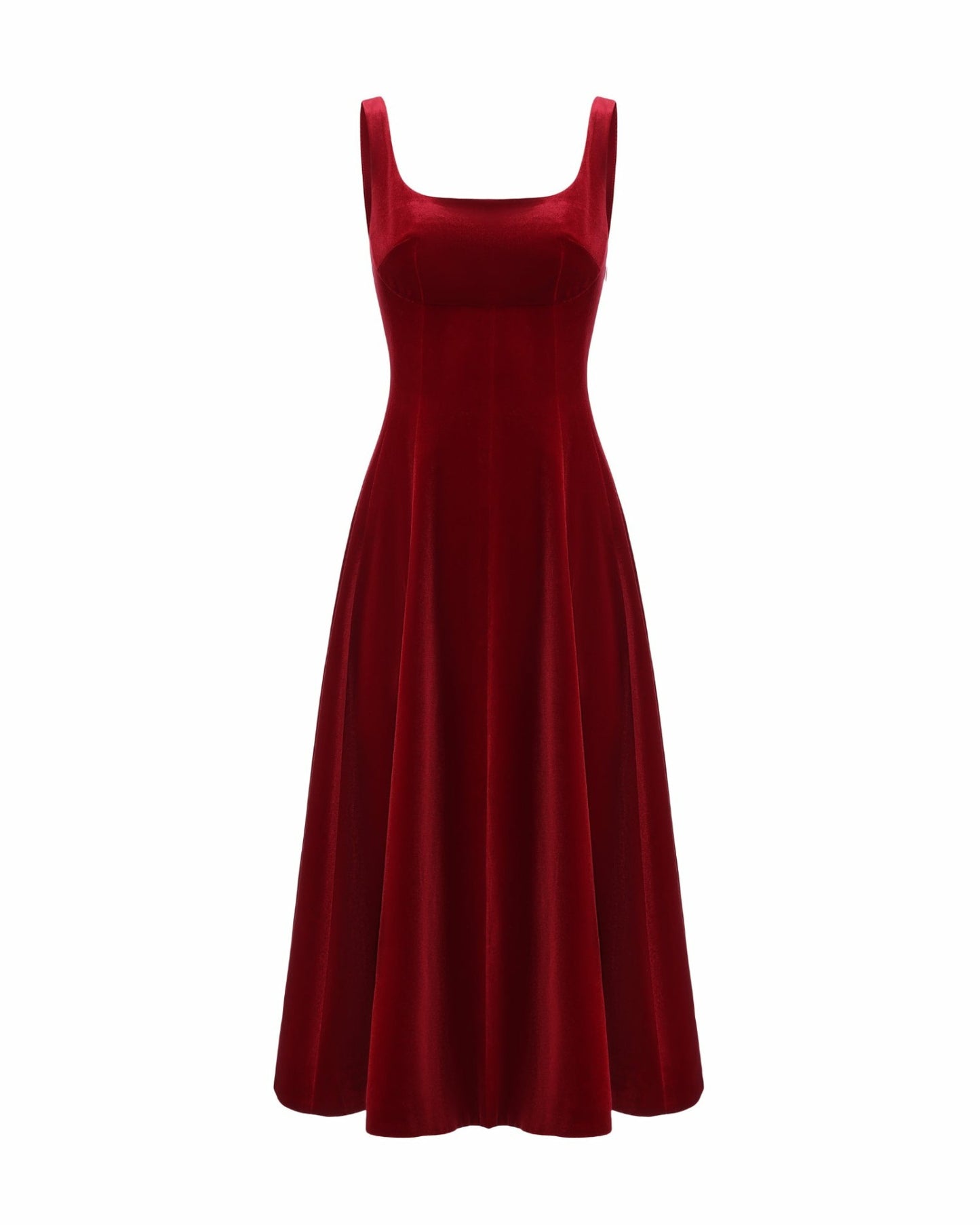 Nana Jacqueline Eleanora Velvet Maxi Dress: Red Maxi Dress for Formal Events Red
