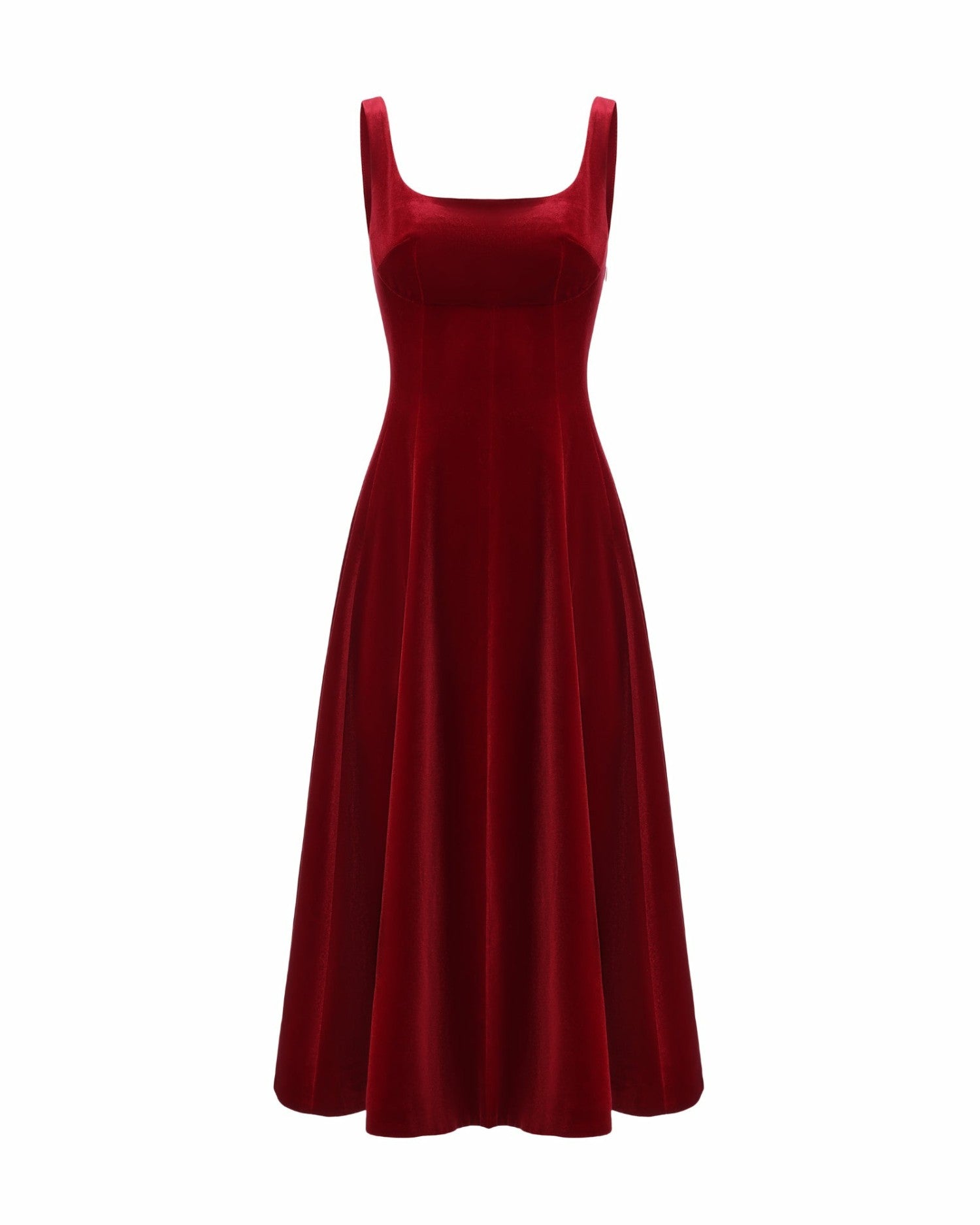 Nana Jacqueline Eleanora Velvet Maxi Dress: Red Maxi Dress for Formal Events Red