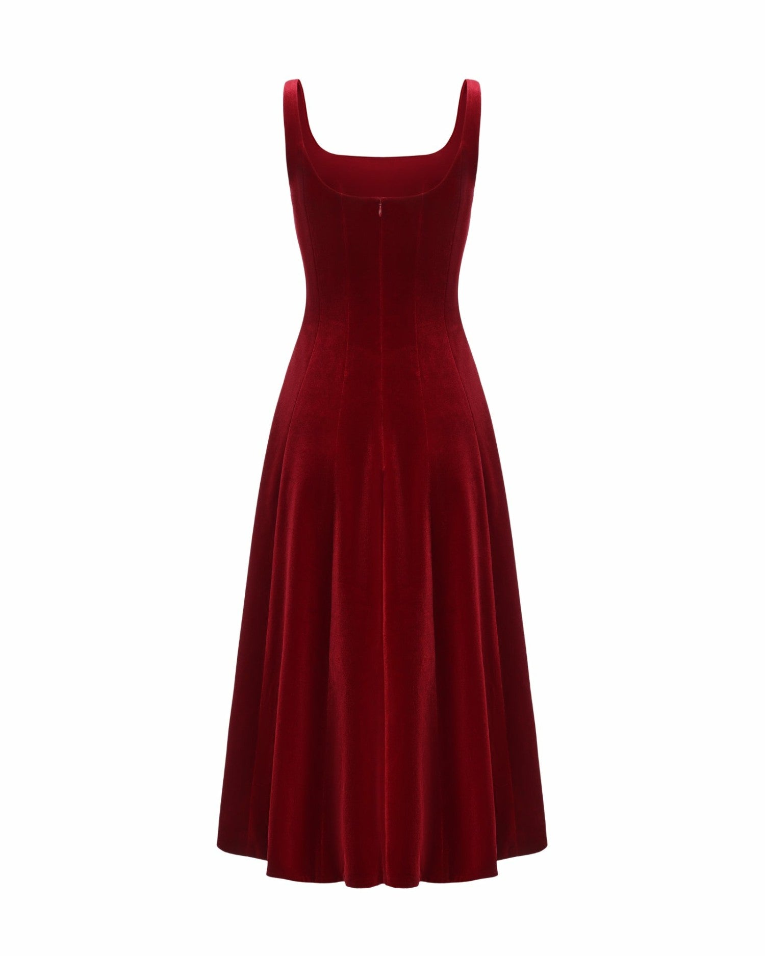 Nana Jacqueline Eleanora Velvet Maxi Dress: Red Maxi Dress for Formal Events Red