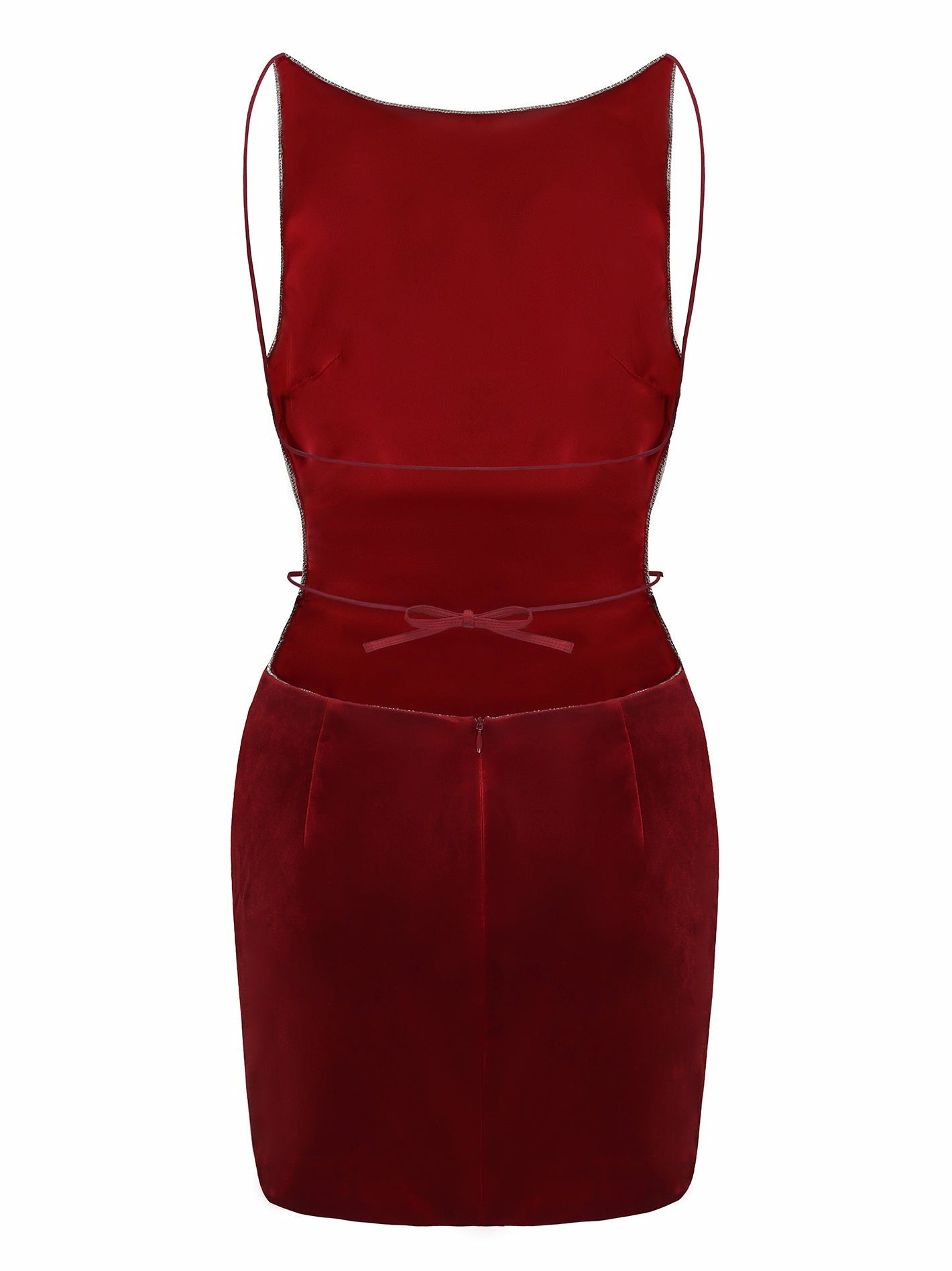 Nana Jacqueline Lucia Velvet Dress: Red Mini Dress for Cocktail Party Red