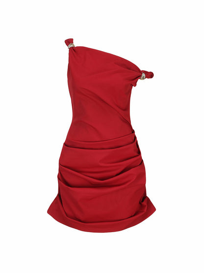 Nana Jacqueline Andrea Dress: Red Mini Dress for Birthday Celebration Red