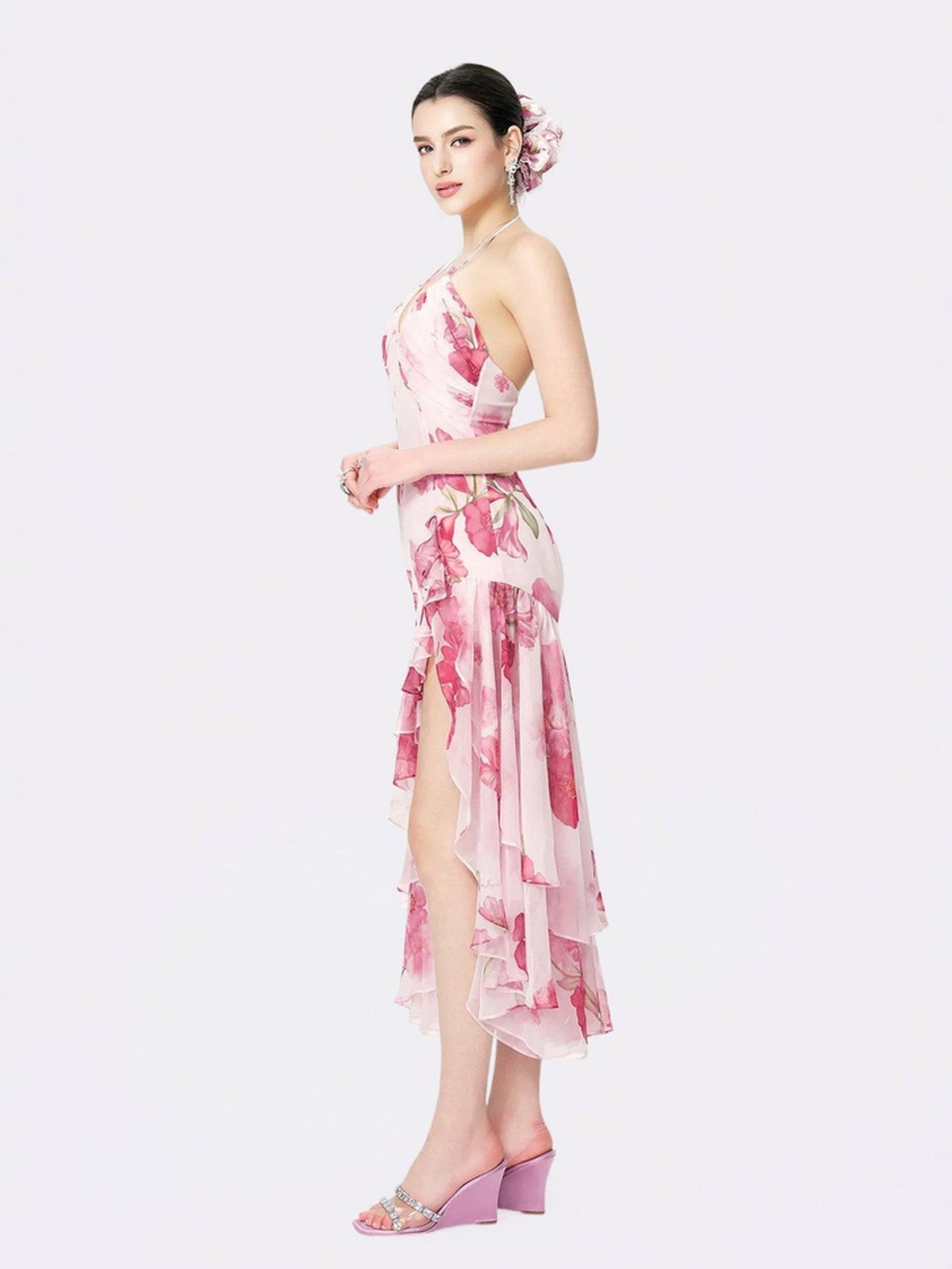 Nana Jacqueline Vivienne Dress: Pink Dress for Garden Wedding Guest Pink