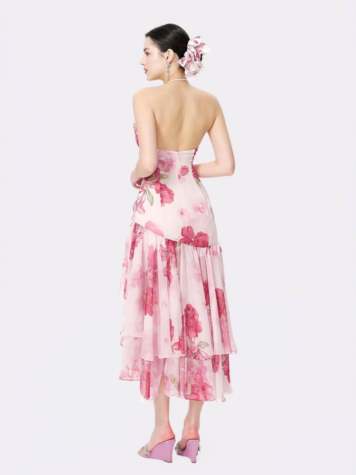 Nana Jacqueline Vivienne Dress: Pink Dress for Garden Wedding Guest Pink