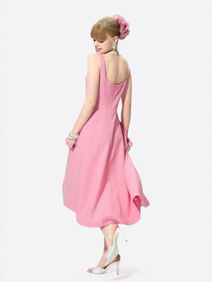 Nana Jacqueline Josephine Dress: Pink Midi Dress for Garden Parties Pink